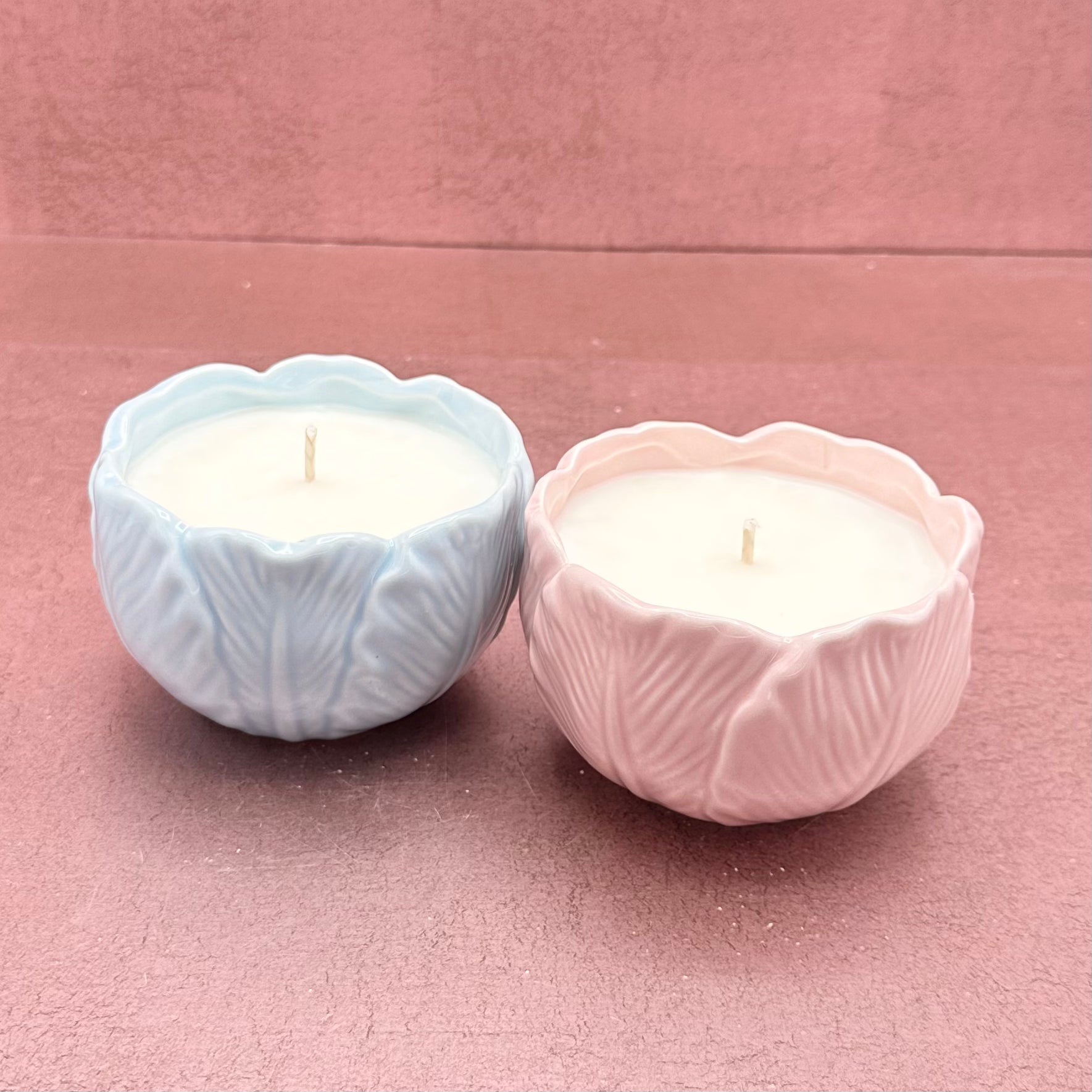 Cabbage Leaf Bowl Candles