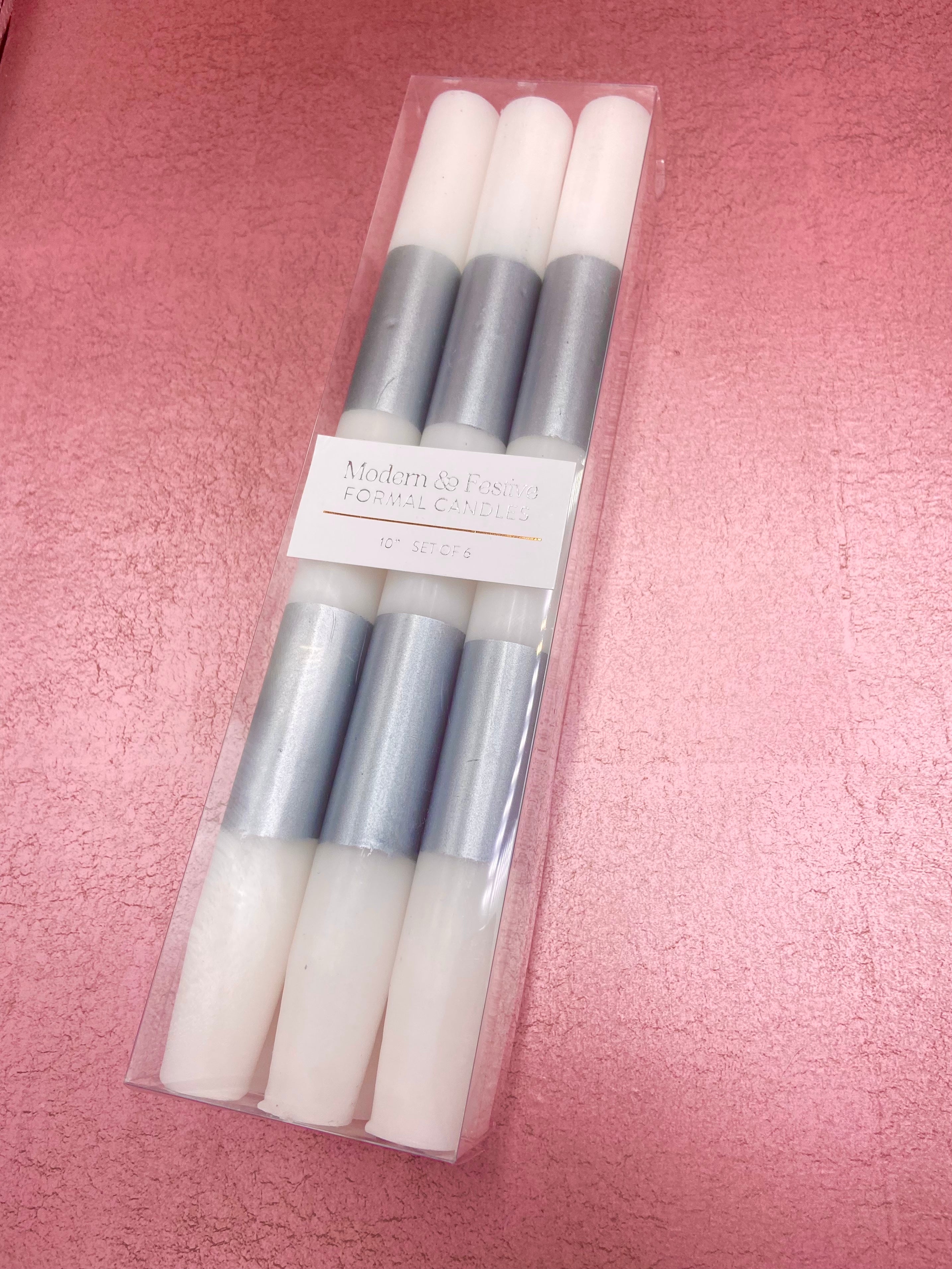 Modern & Festive Formal Candle Set Available in 5 Colors