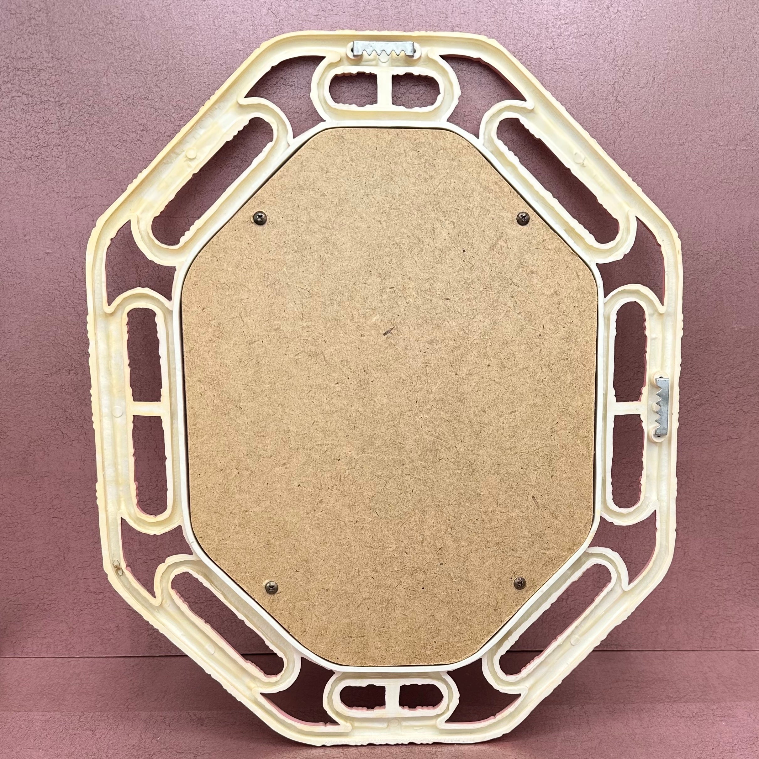 Vintage Octagon Faux Bamboo Mirror