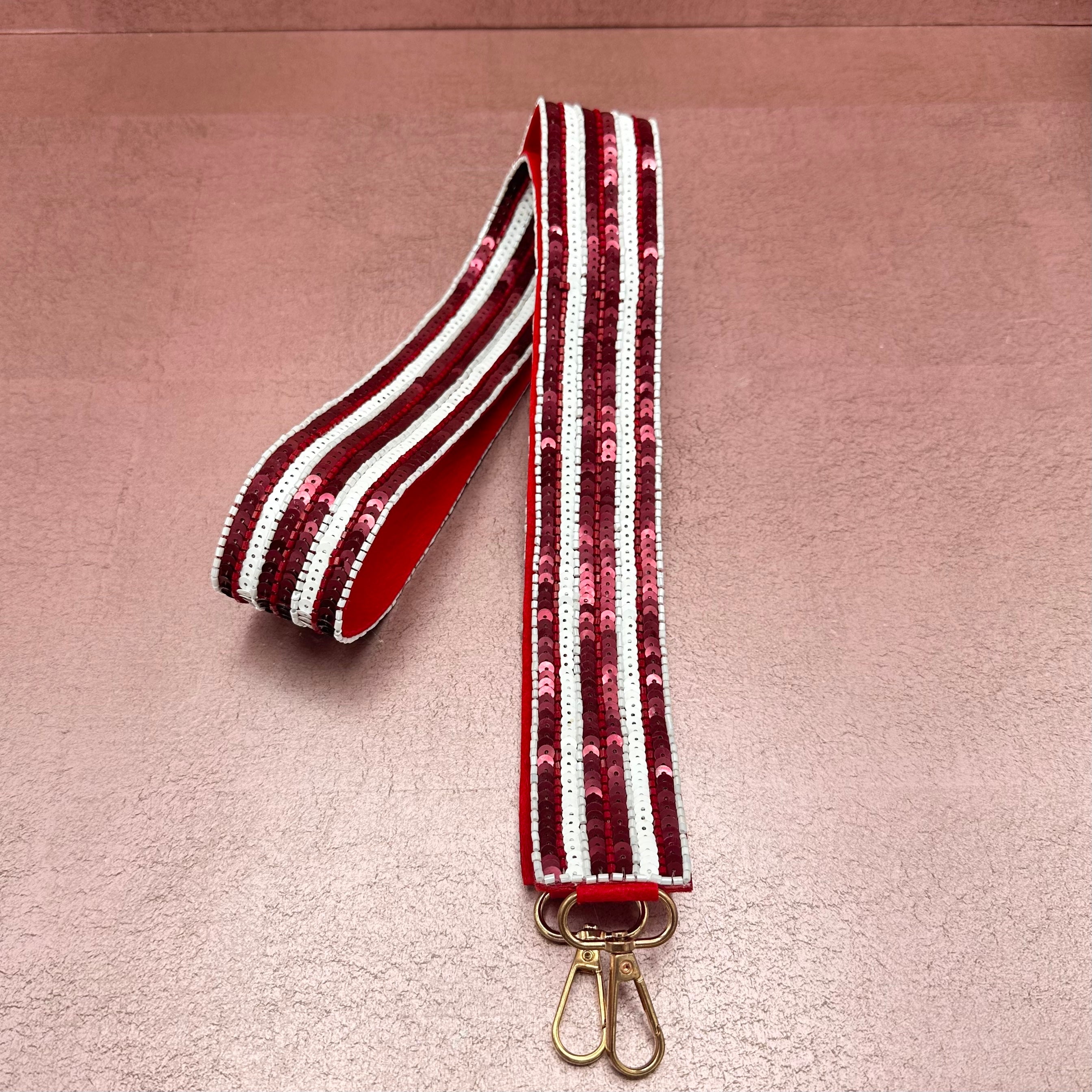 Game Day Stripe Sequin and Beaded Purse Straps