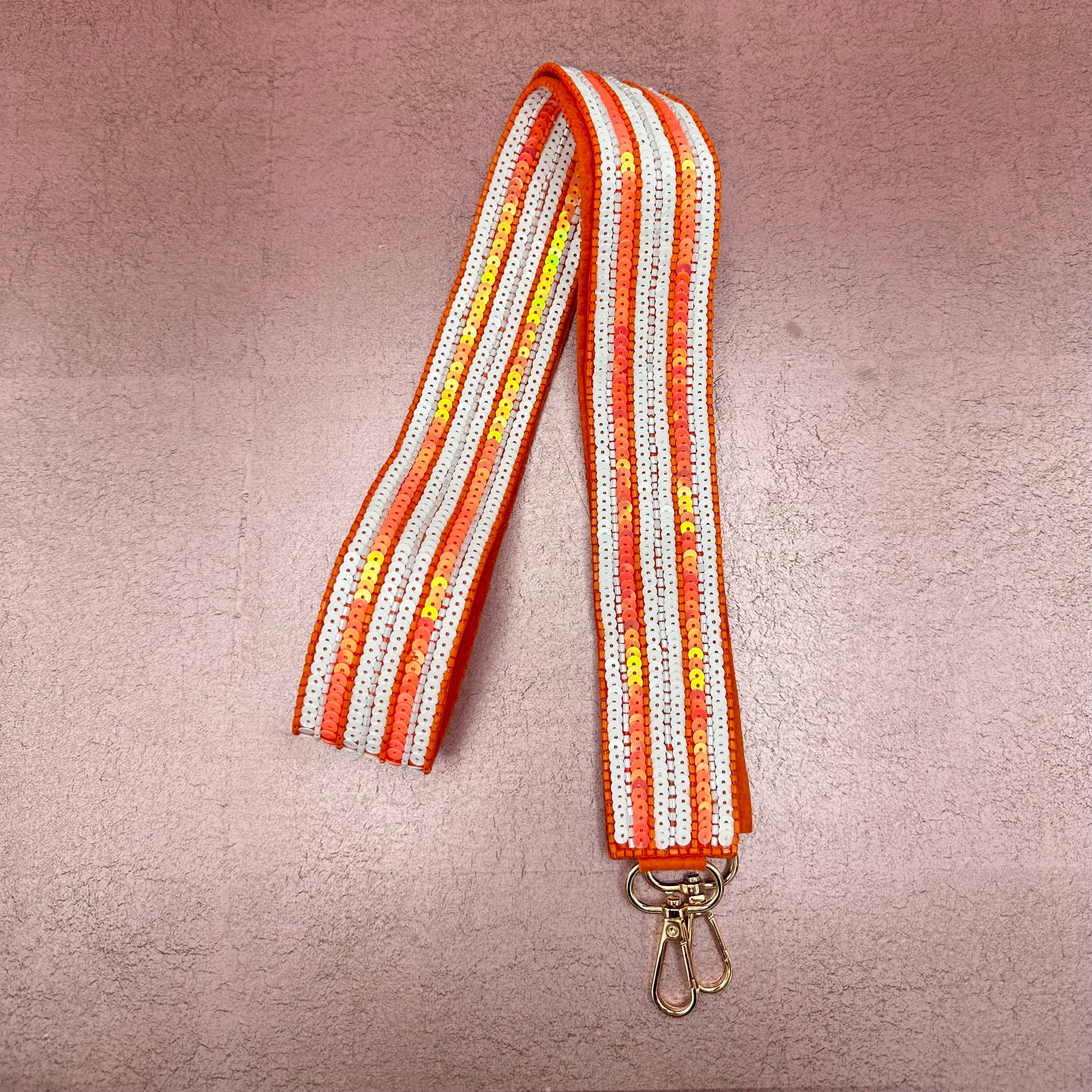 Game Day Stripe Sequin and Beaded Purse Straps