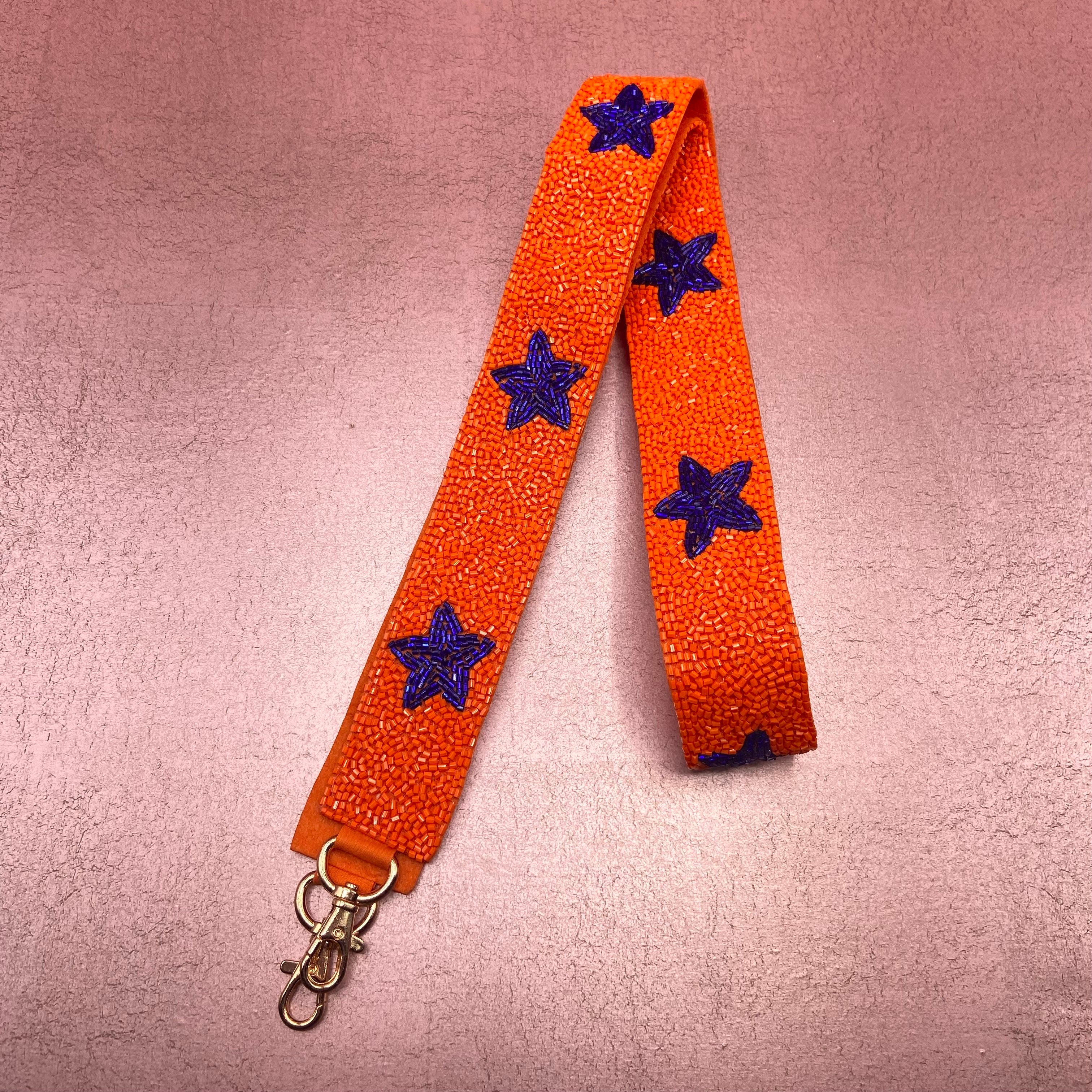Orange & Blue Star Beaded Strap