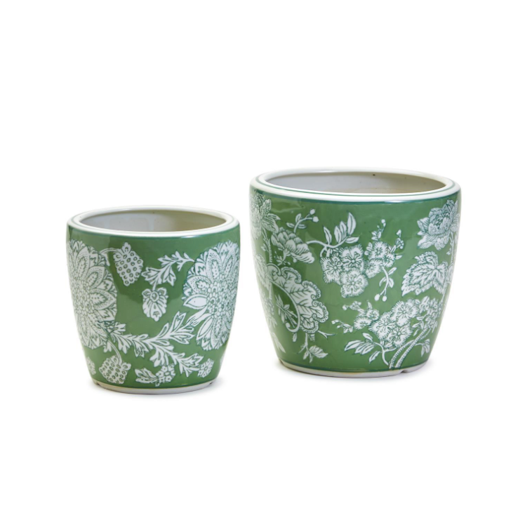 Countryside Hand-Painted Cachepot/Planter