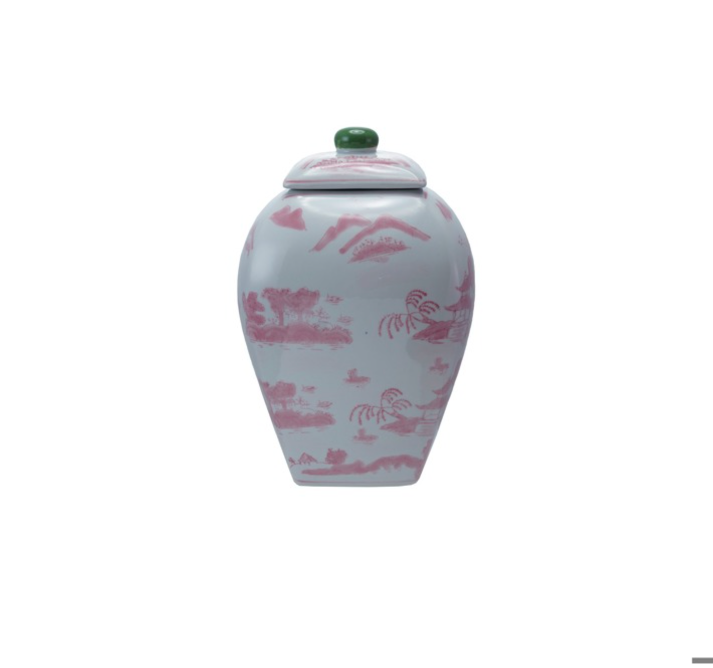Pink & White Ginger Jar