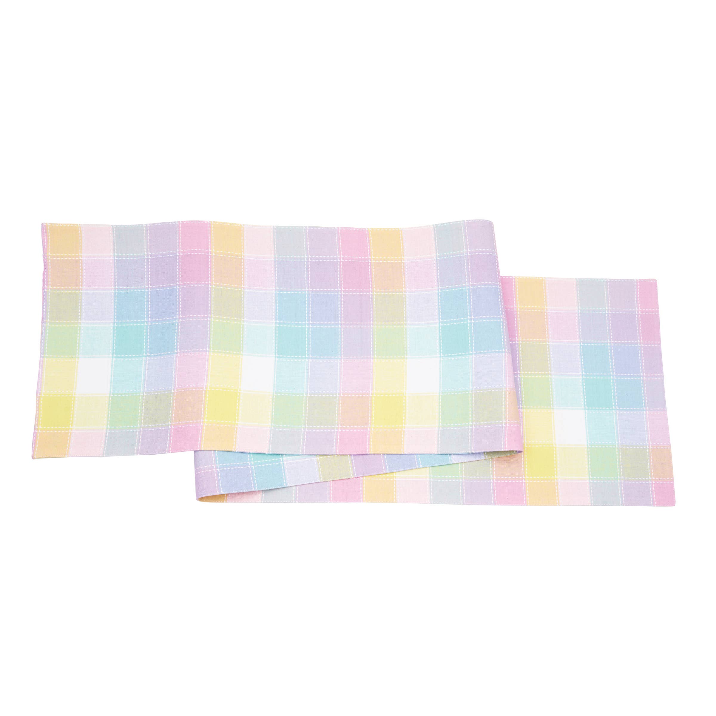 Easter Hana Color Block Plaid Table Runner