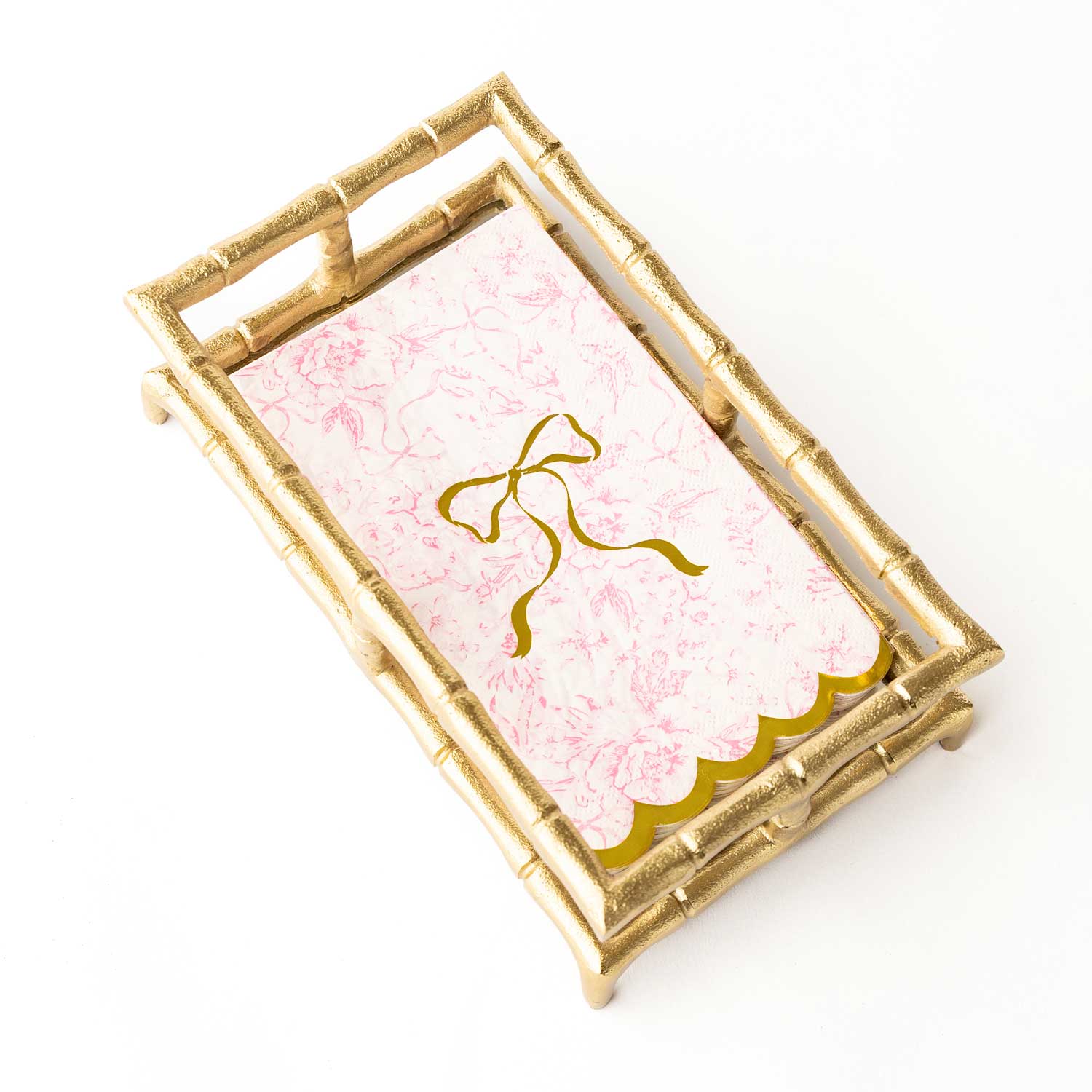 Pink Bow Toile Paper Guest Towels