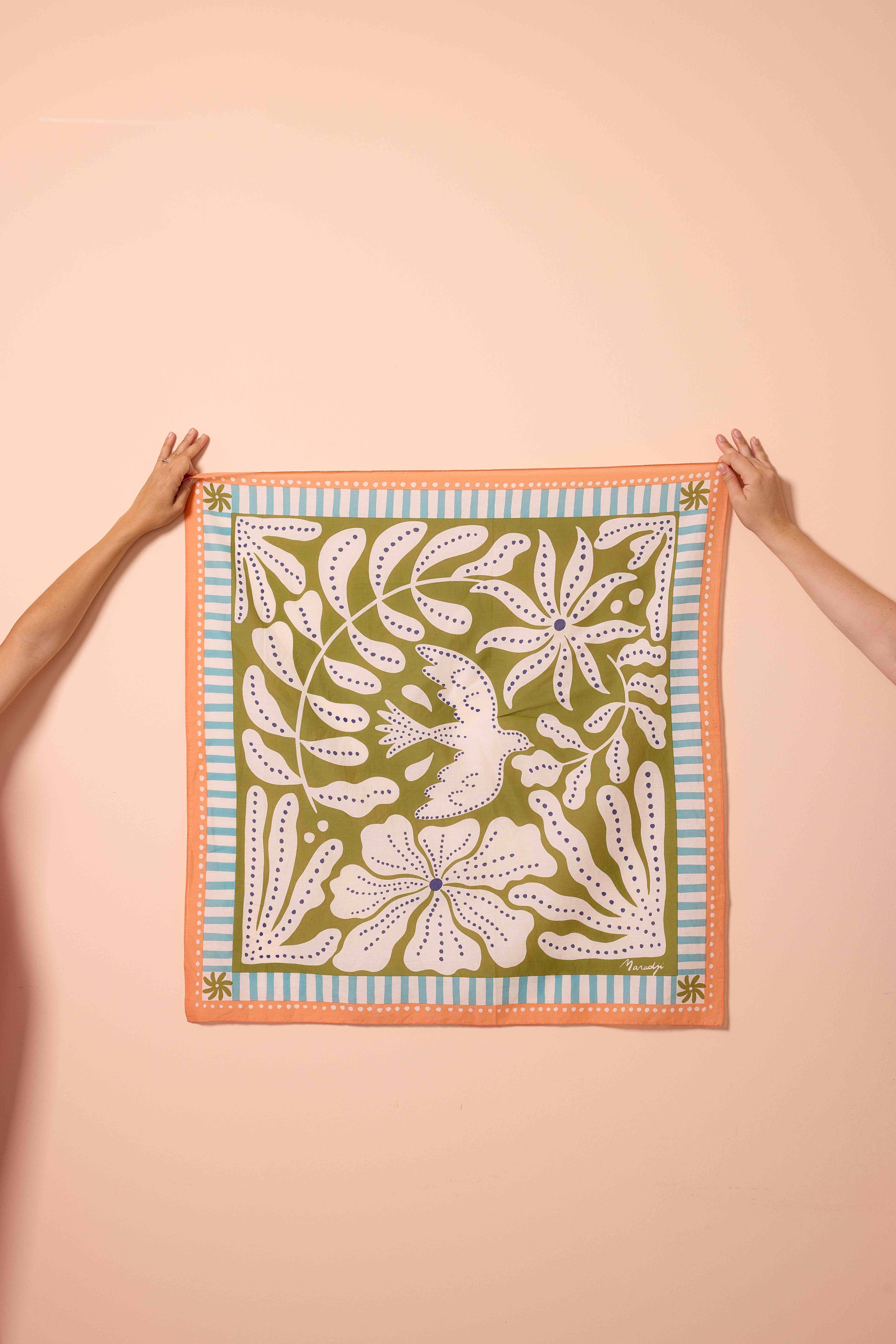Freedom Olive Cotton Scarf