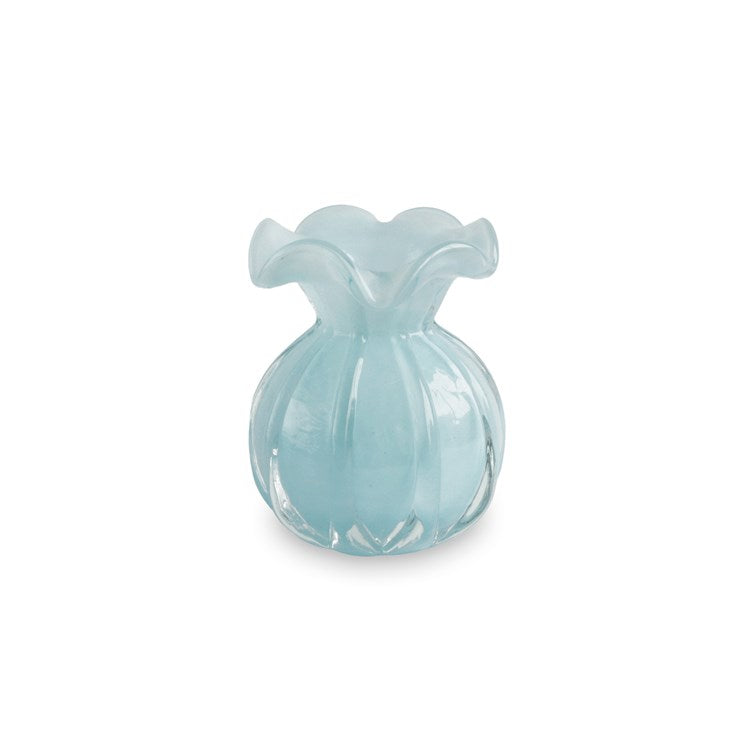 GLASS Vento Small Round Bud Vase (Sky)