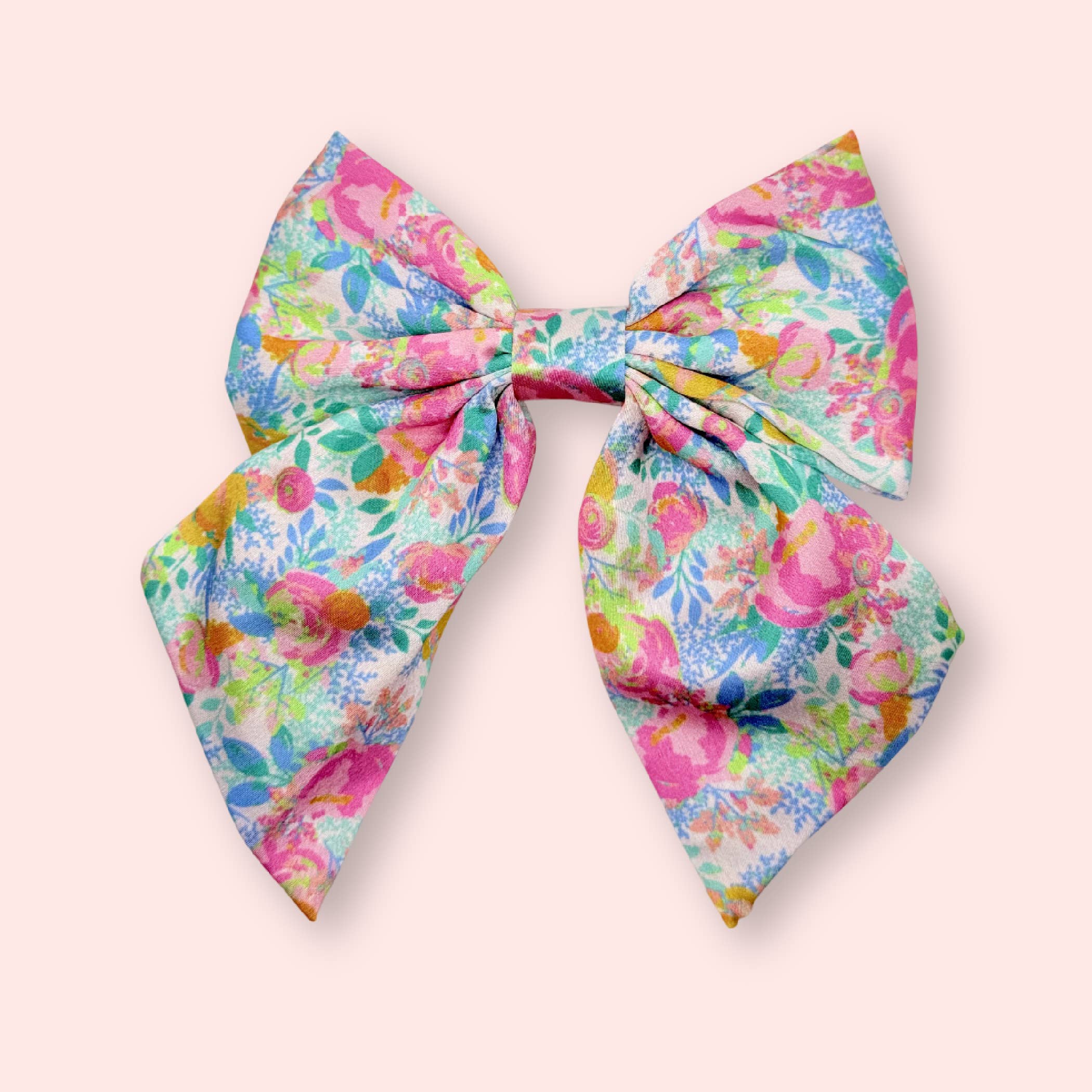 Rainbow Blossoms Hair Bow