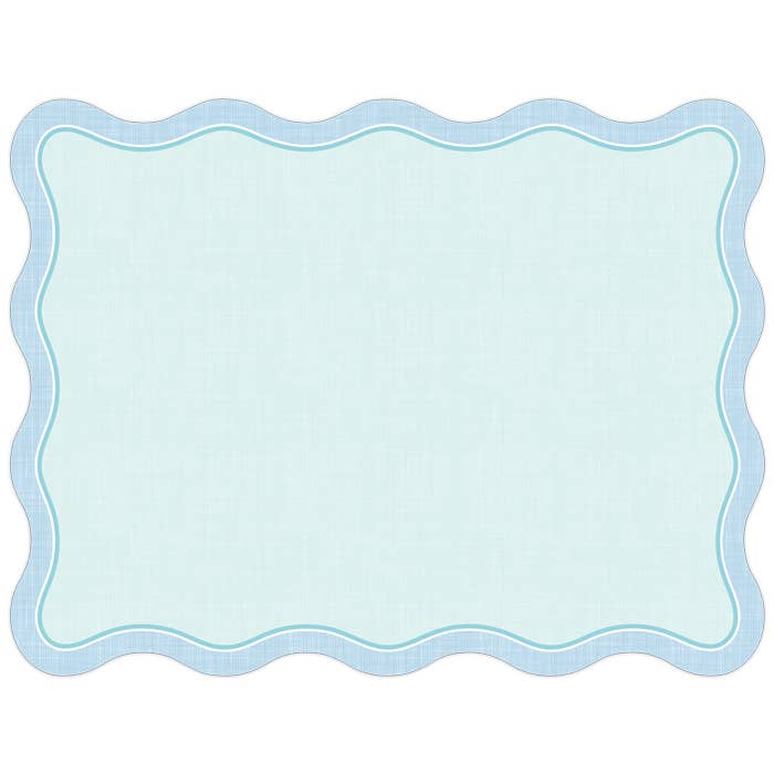 Seaside Linen w/ Blue Border Paper Placemat