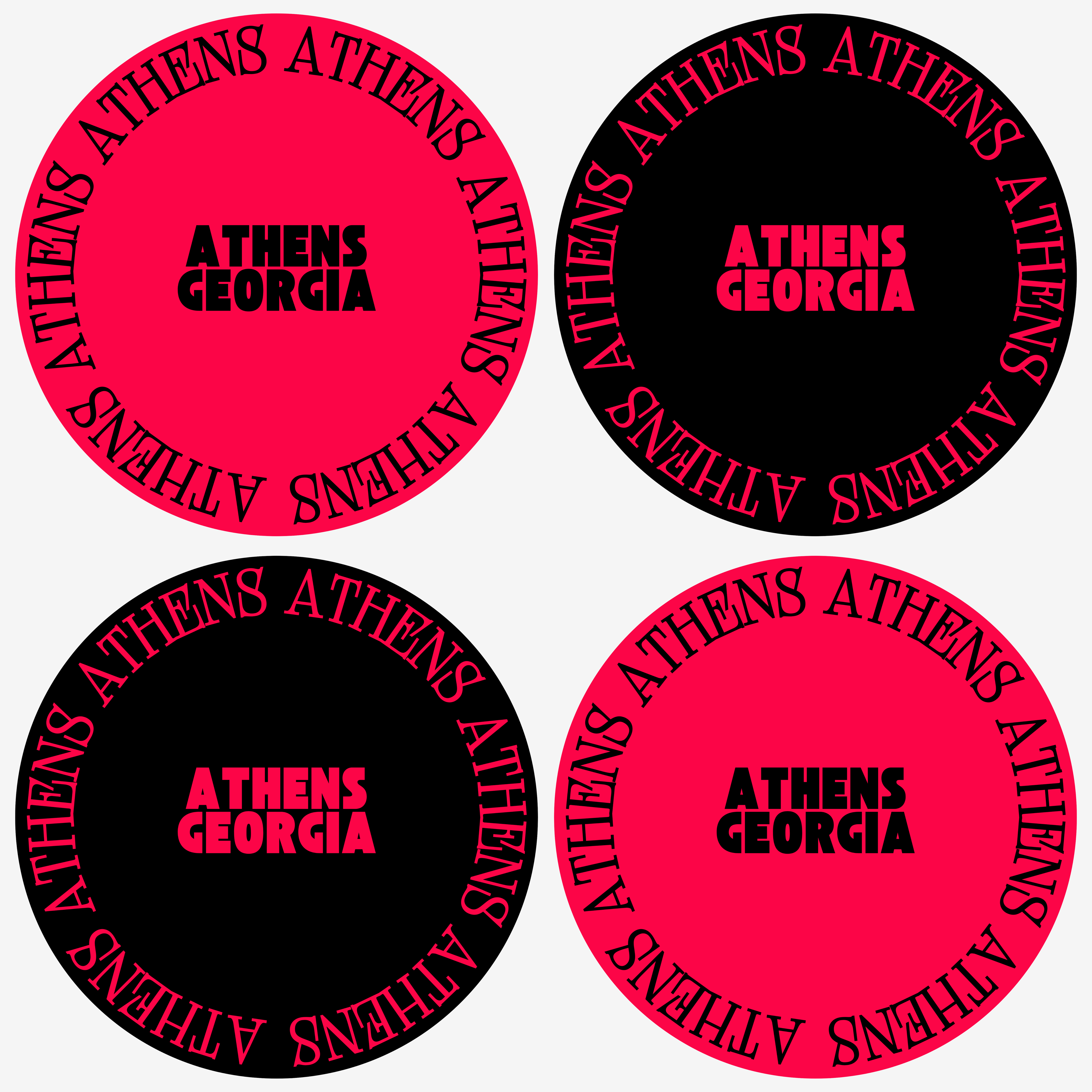 Athens Georgia Acrylic Coasters