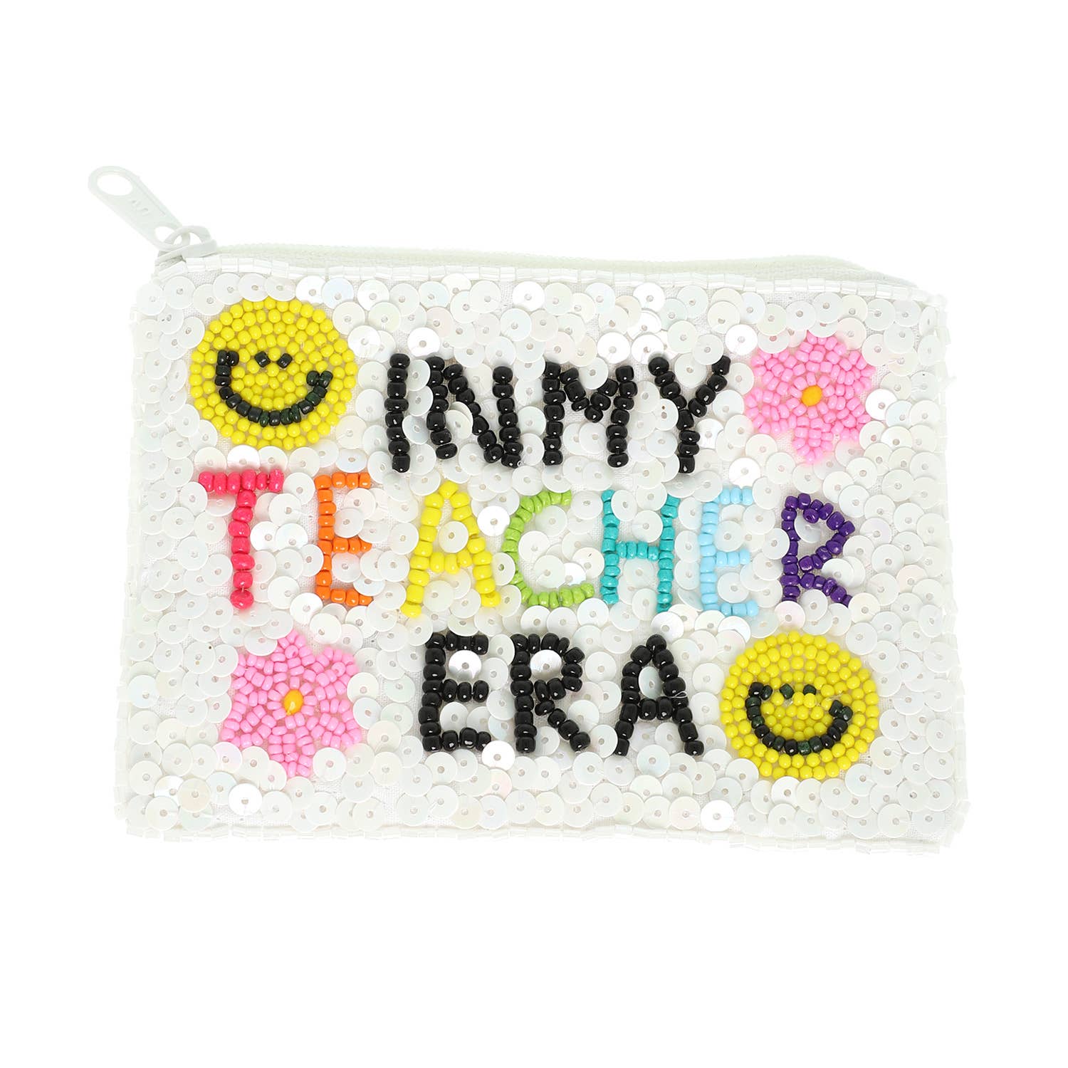 In My Teacher Era Beaded Coin Purse