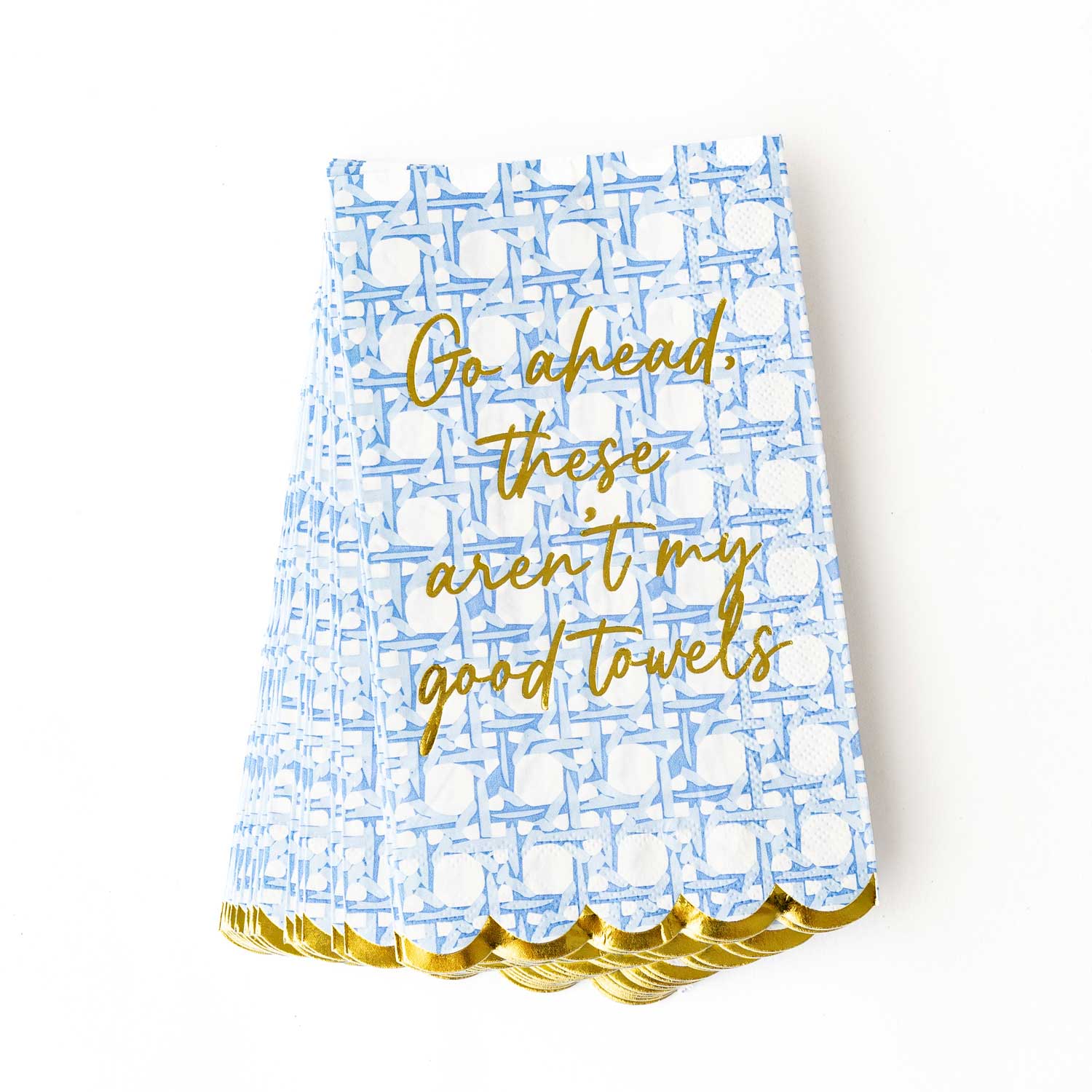 Blue Cane Paper Guest Towels