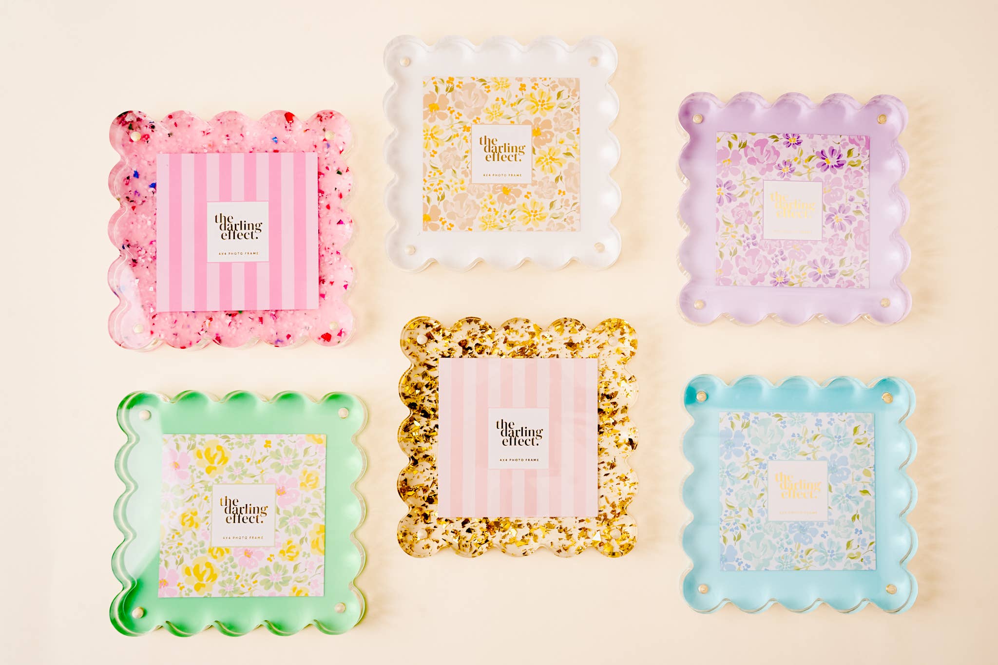 Square Scalloped Acrylic Frame