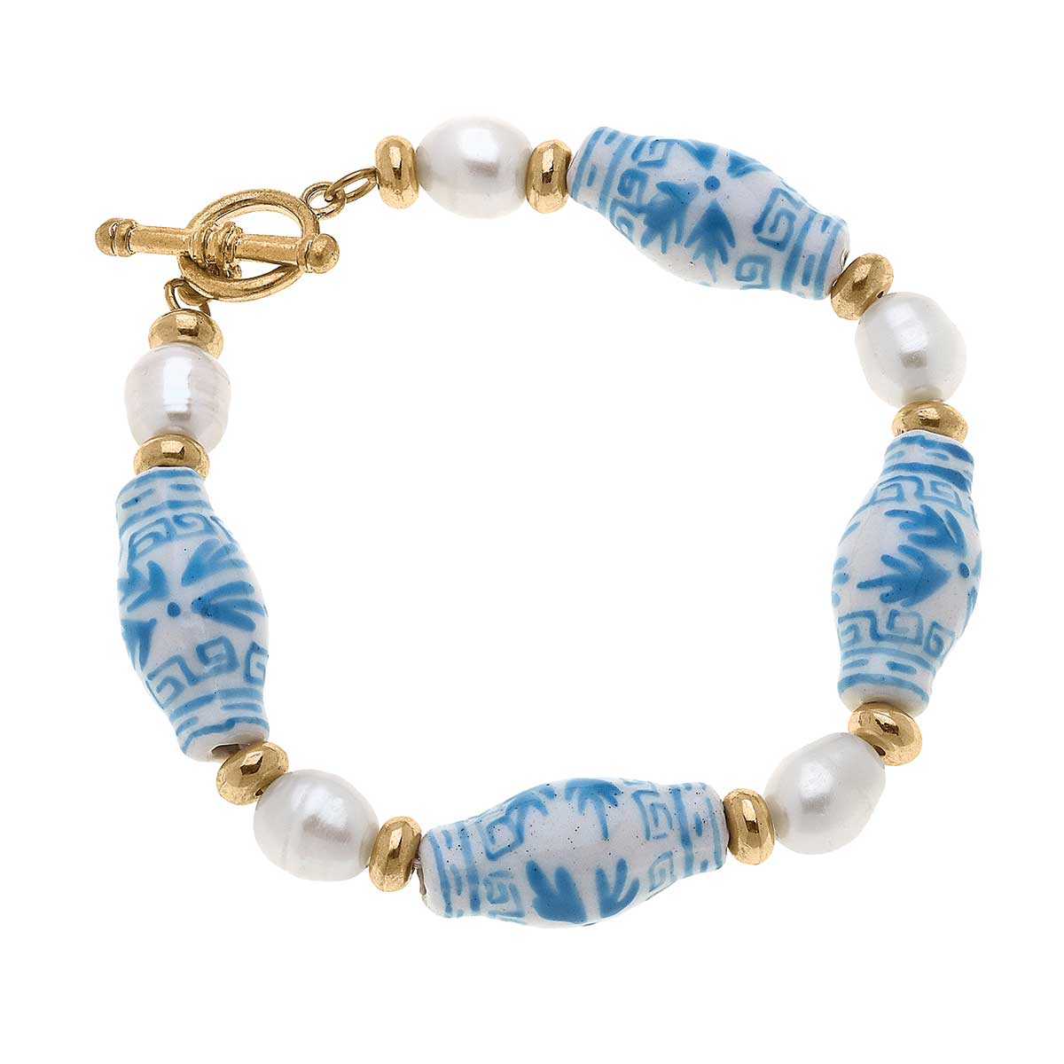 Melanie Porcelain & Pearl Bracelet