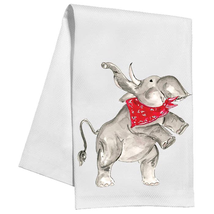 Elephant w/ Red Bandana Kitchen Towel