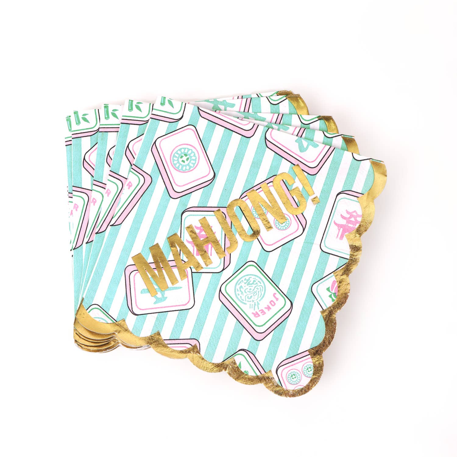 Mahjong Stripe Cocktail Napkin