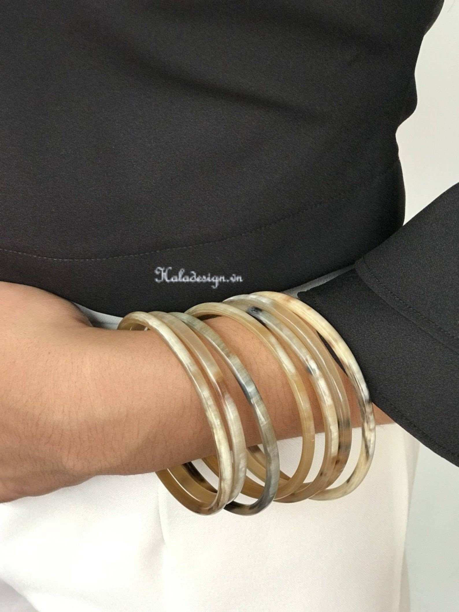 Buffalo Horn Bangles Stack
