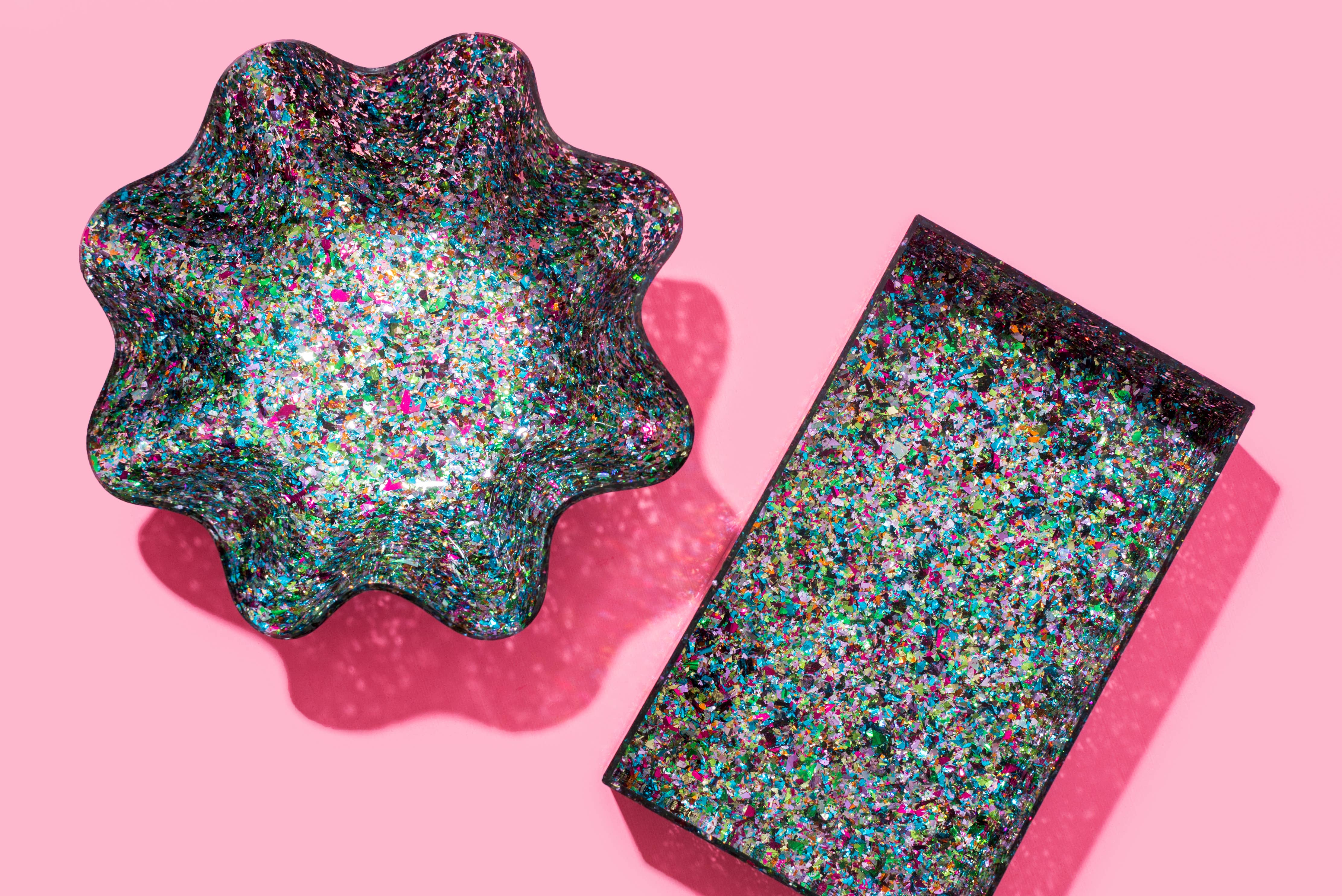 Acrylic Confetti Nesting Tray Medium