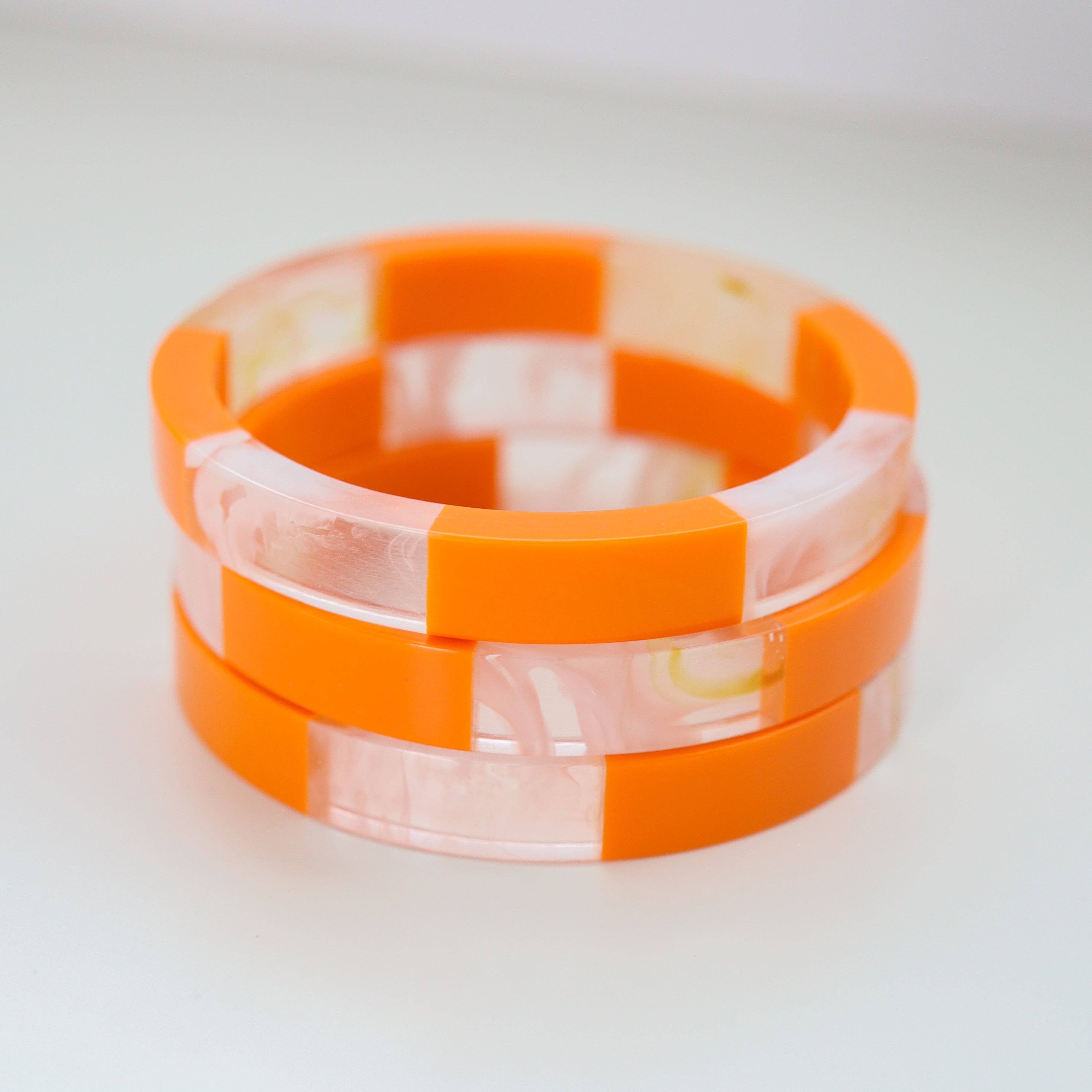 Luna Waterproof Bangle - Tangerine Orange