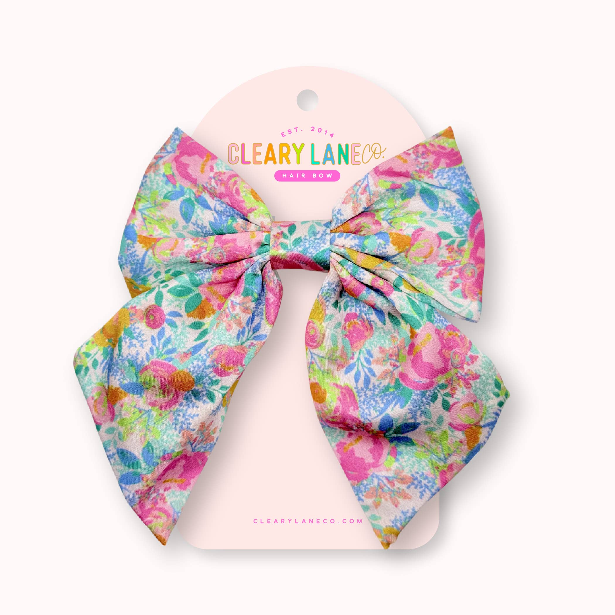 Rainbow Blossoms Hair Bow