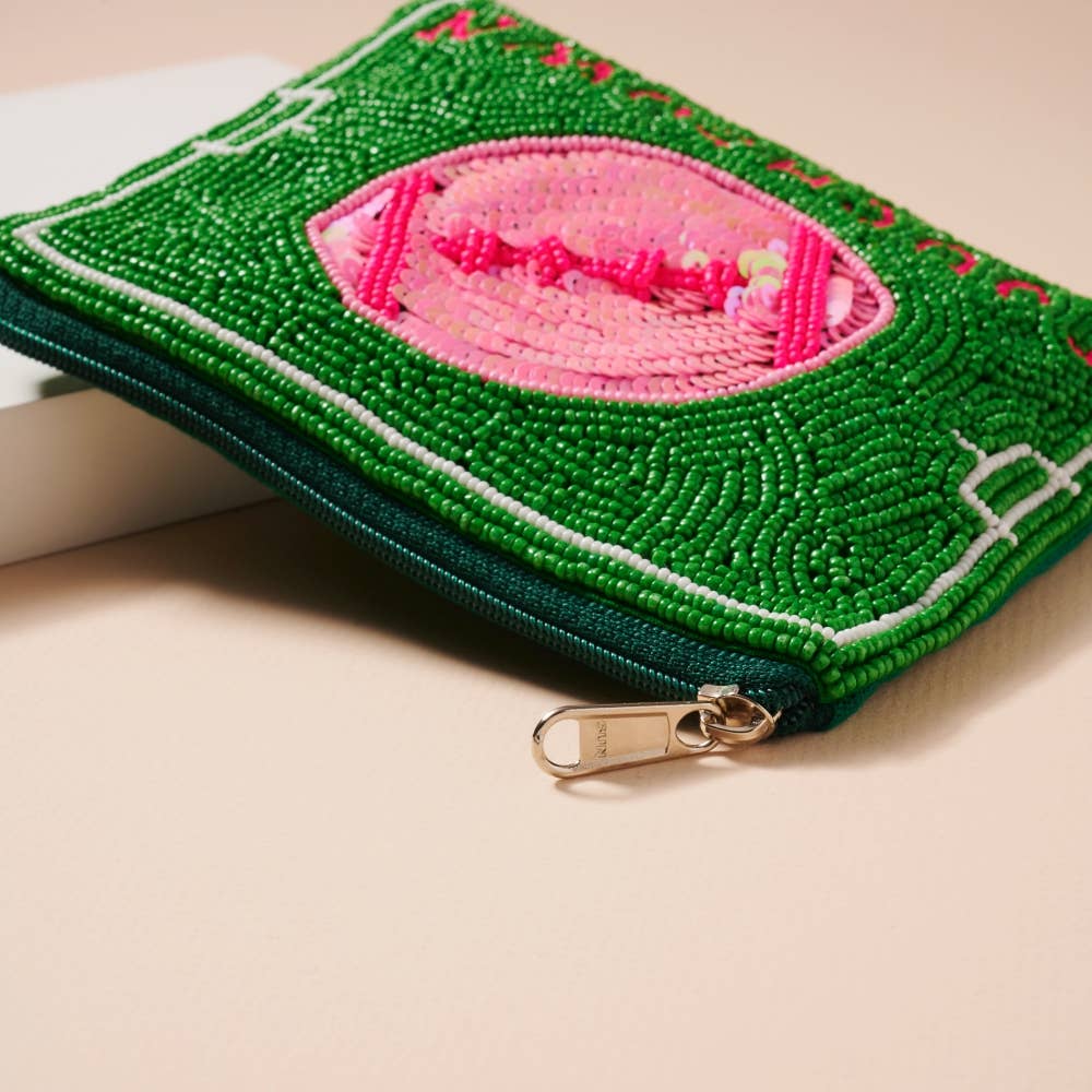 Pink Football Coin Purse