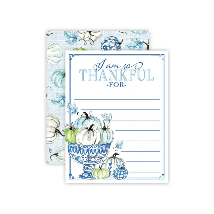 "So Thankful for" Chinoiserie Pumpkins Cards