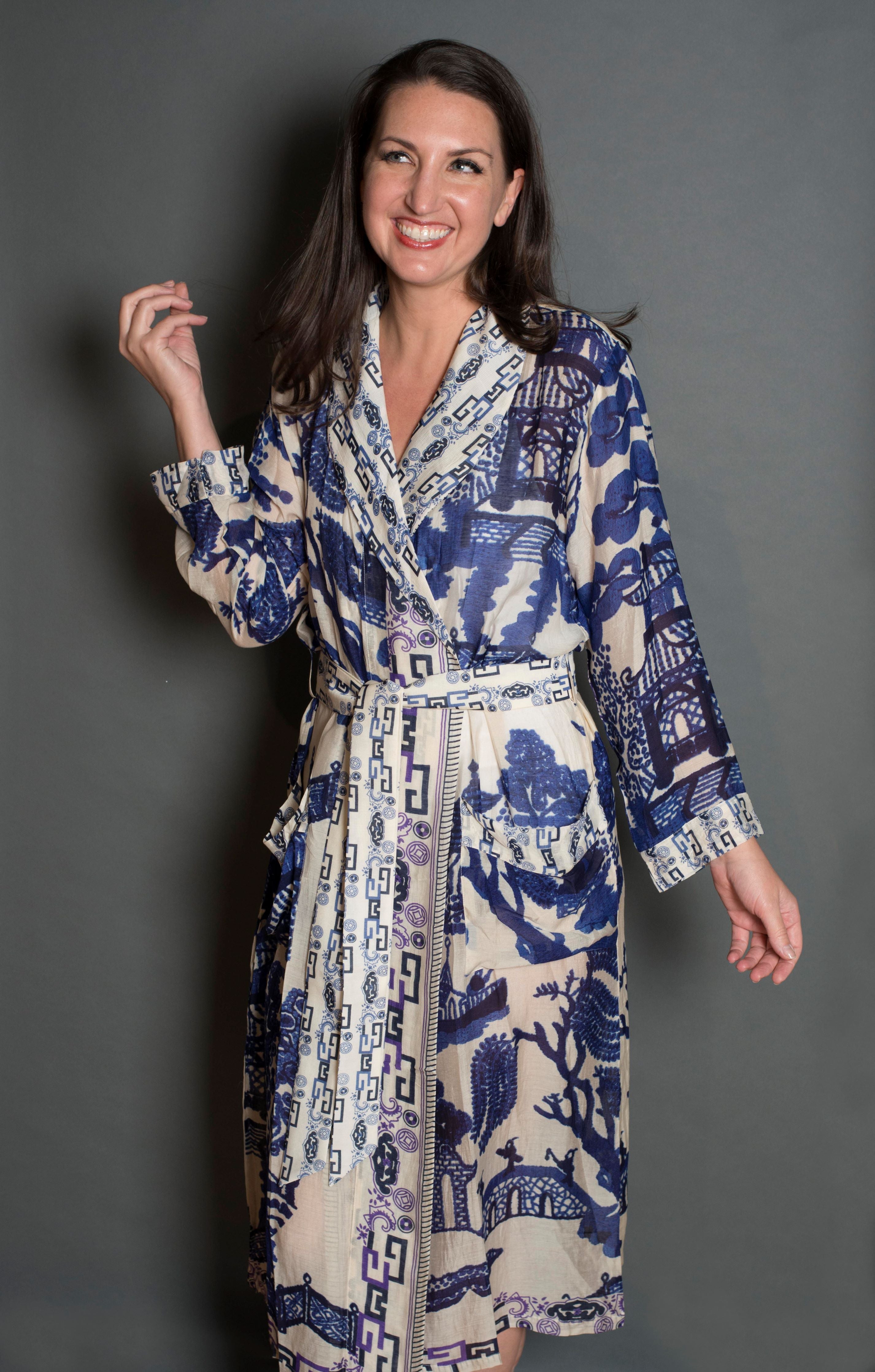 Giant Blue Willow Robe Gown