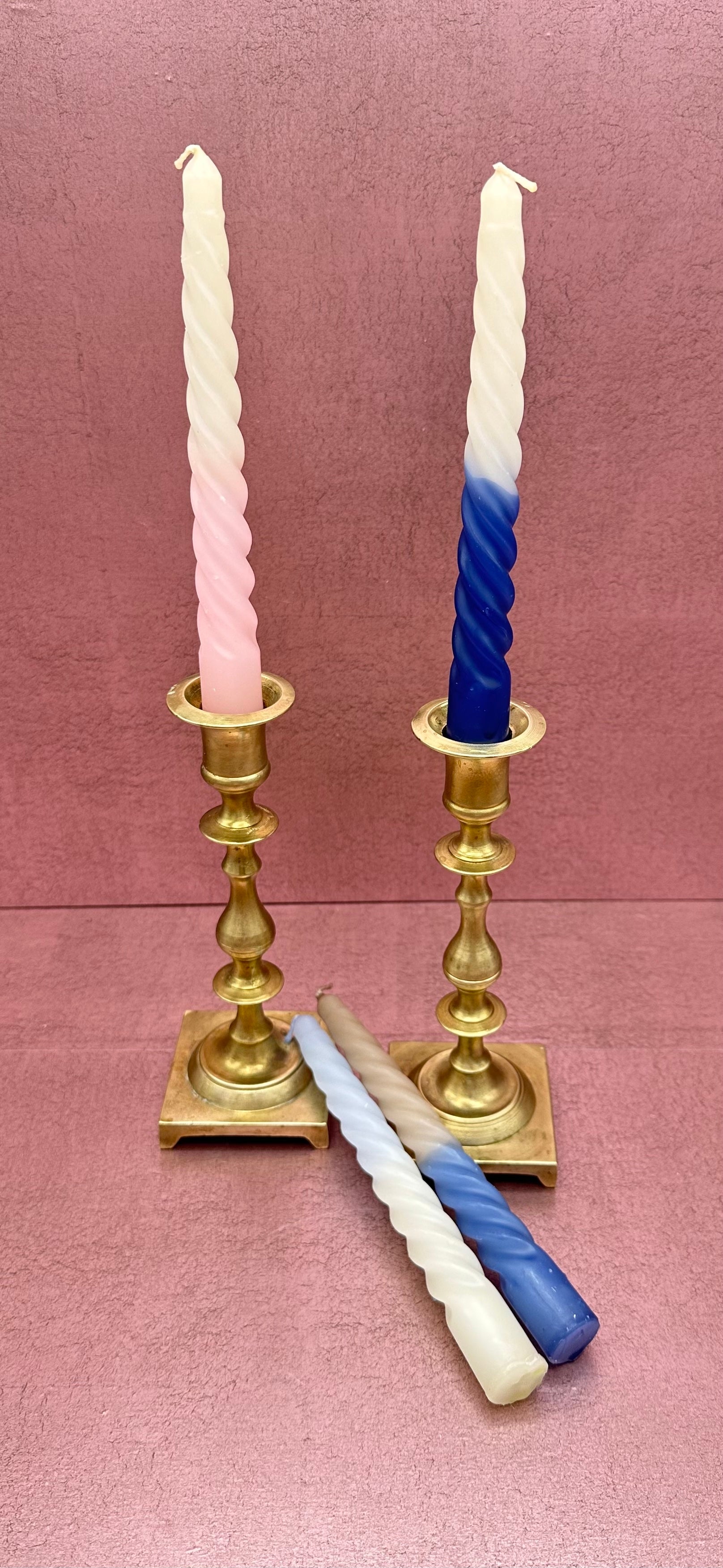 Twister Dinner Candles in 3 Color Palettes