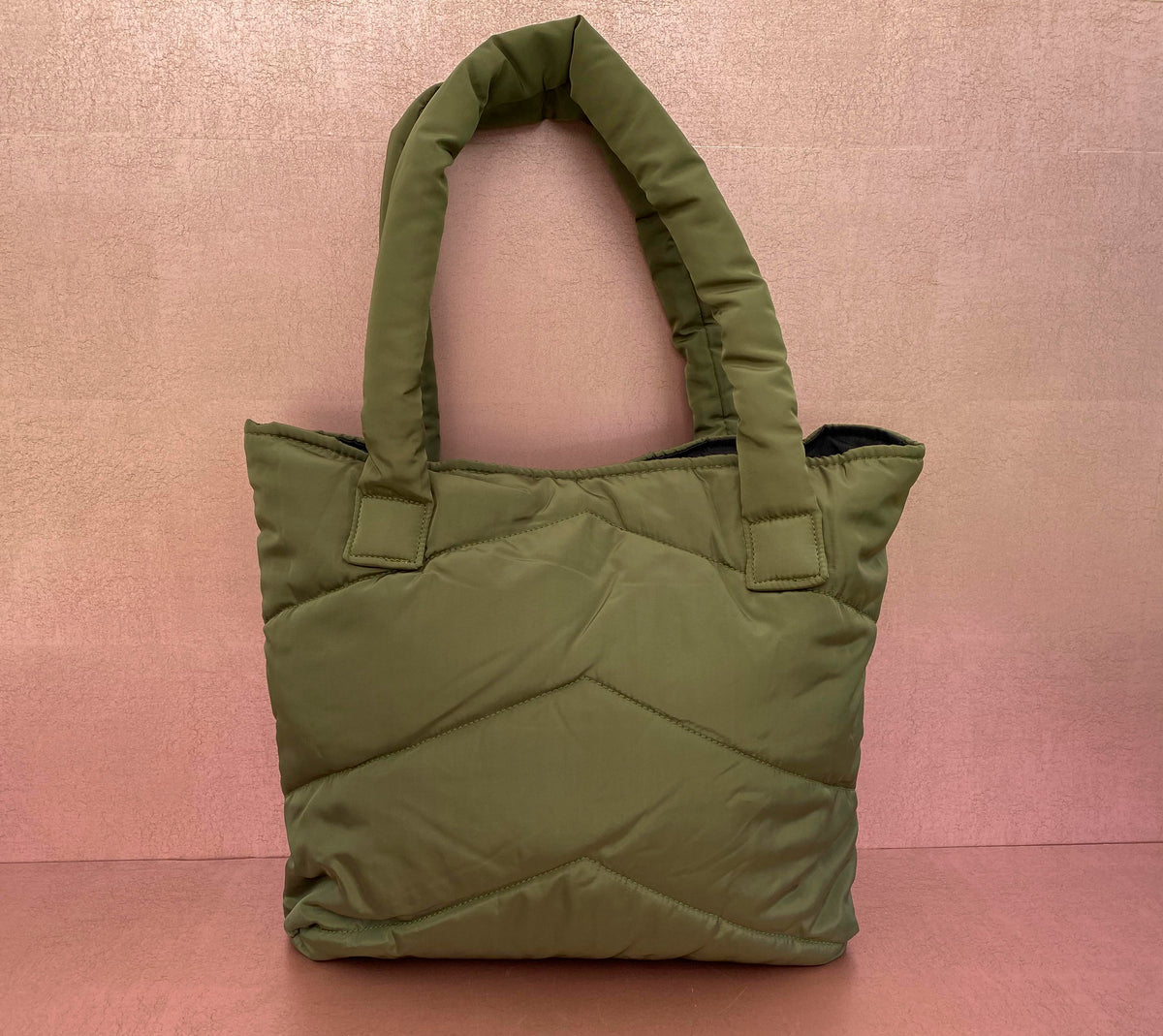 Green Puffer Bag Purse Dwell and Adorn