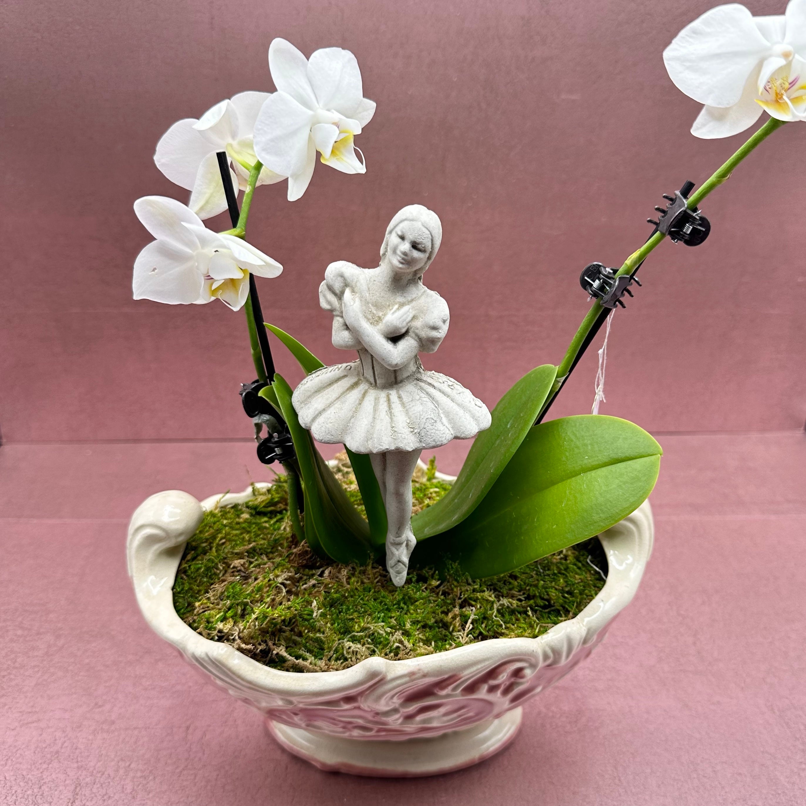 Concrete Ballerina Plant Stake