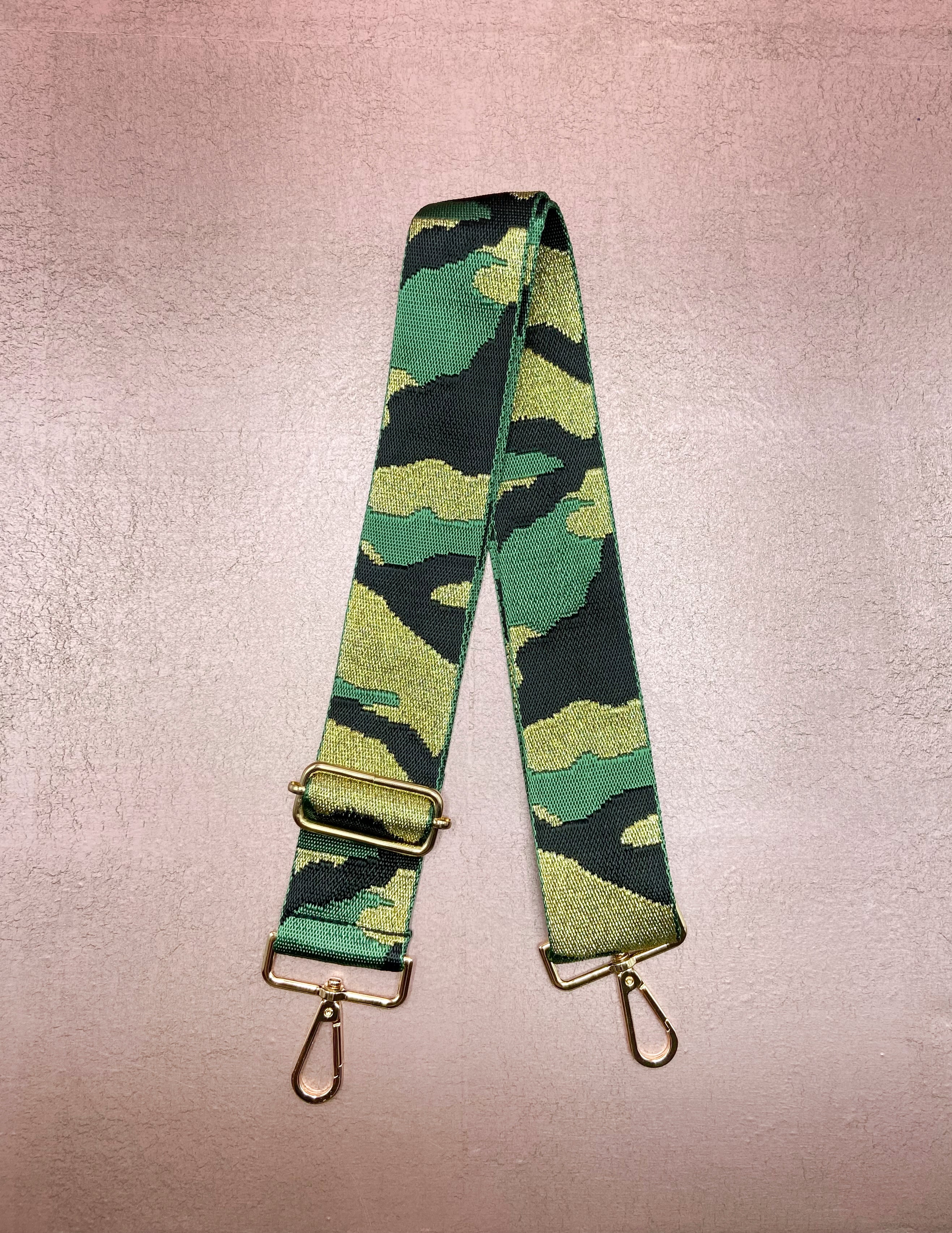 Green Gold Black Camo Purse Strap