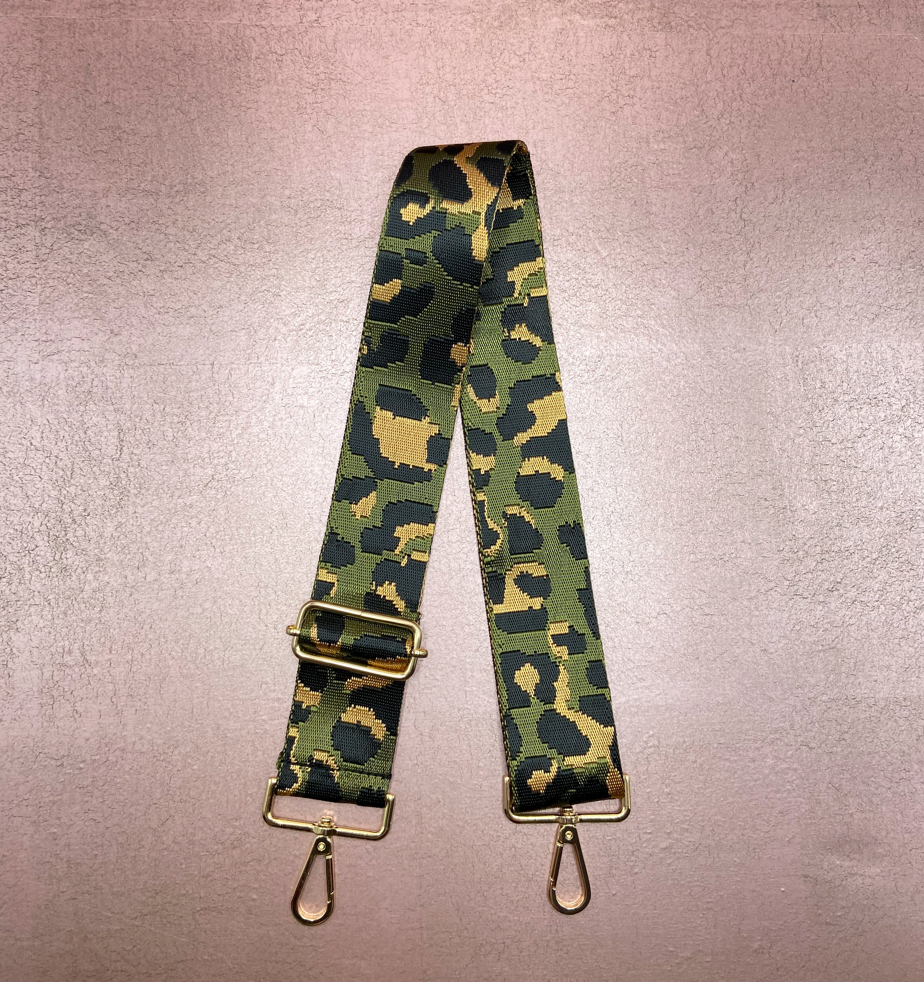 Olive Cheetah Purse Strap