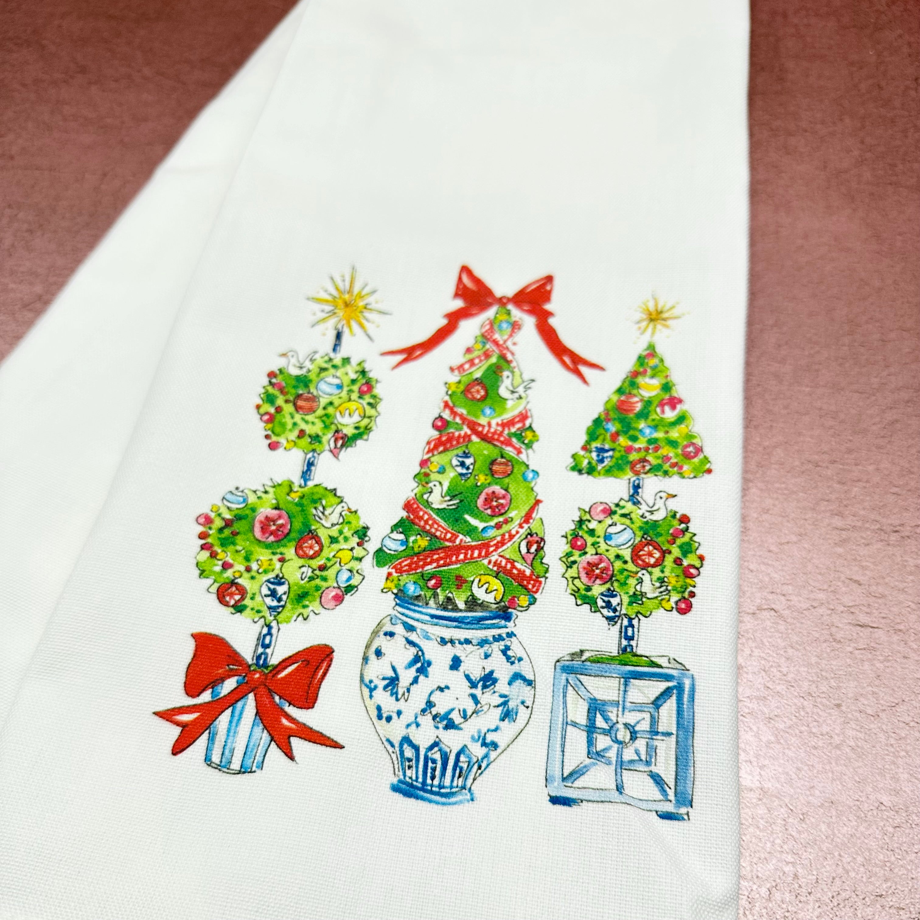 Holiday Topiary Trio Towel
