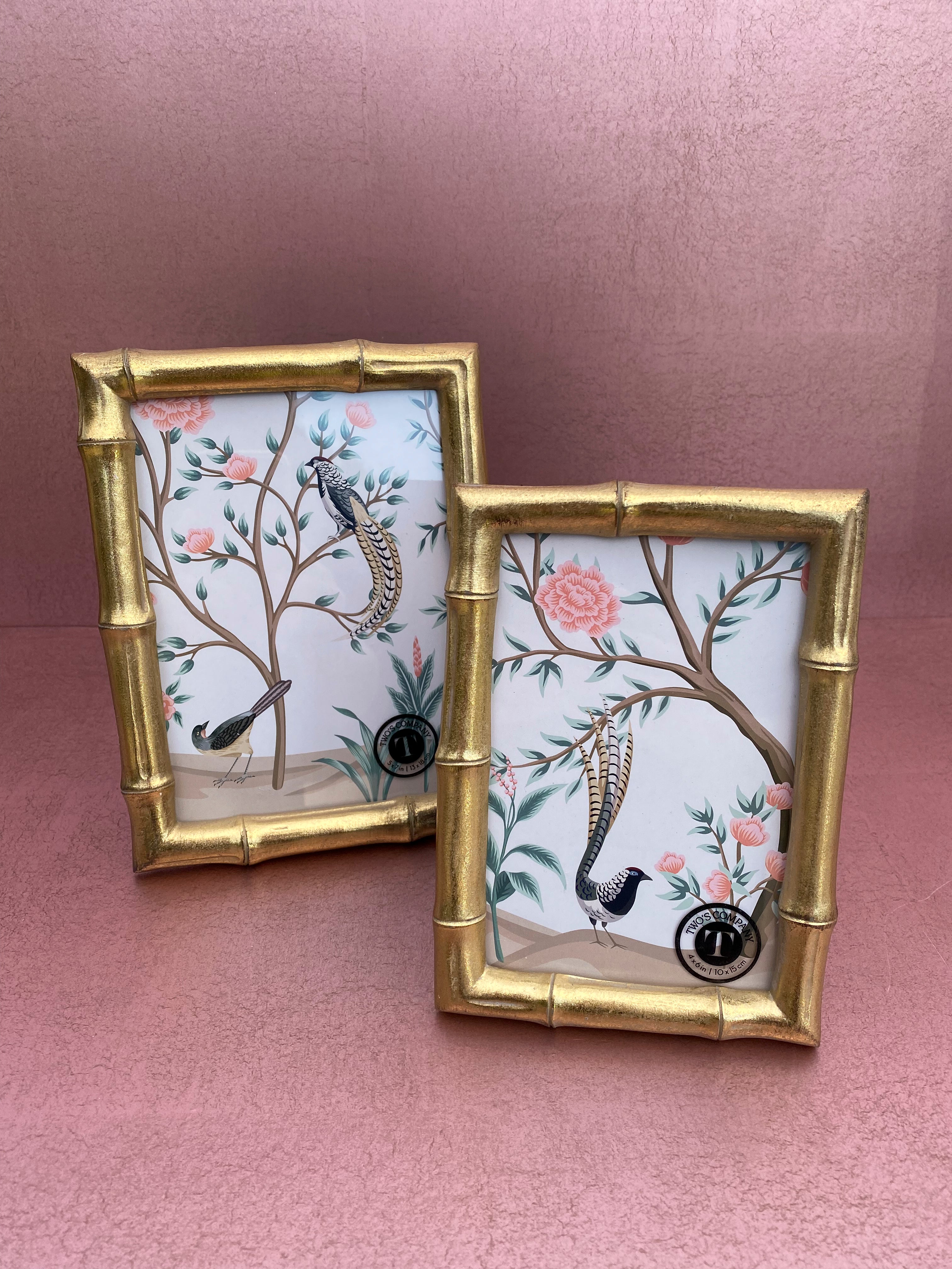 Faux Bamboo Gold Picture Frame