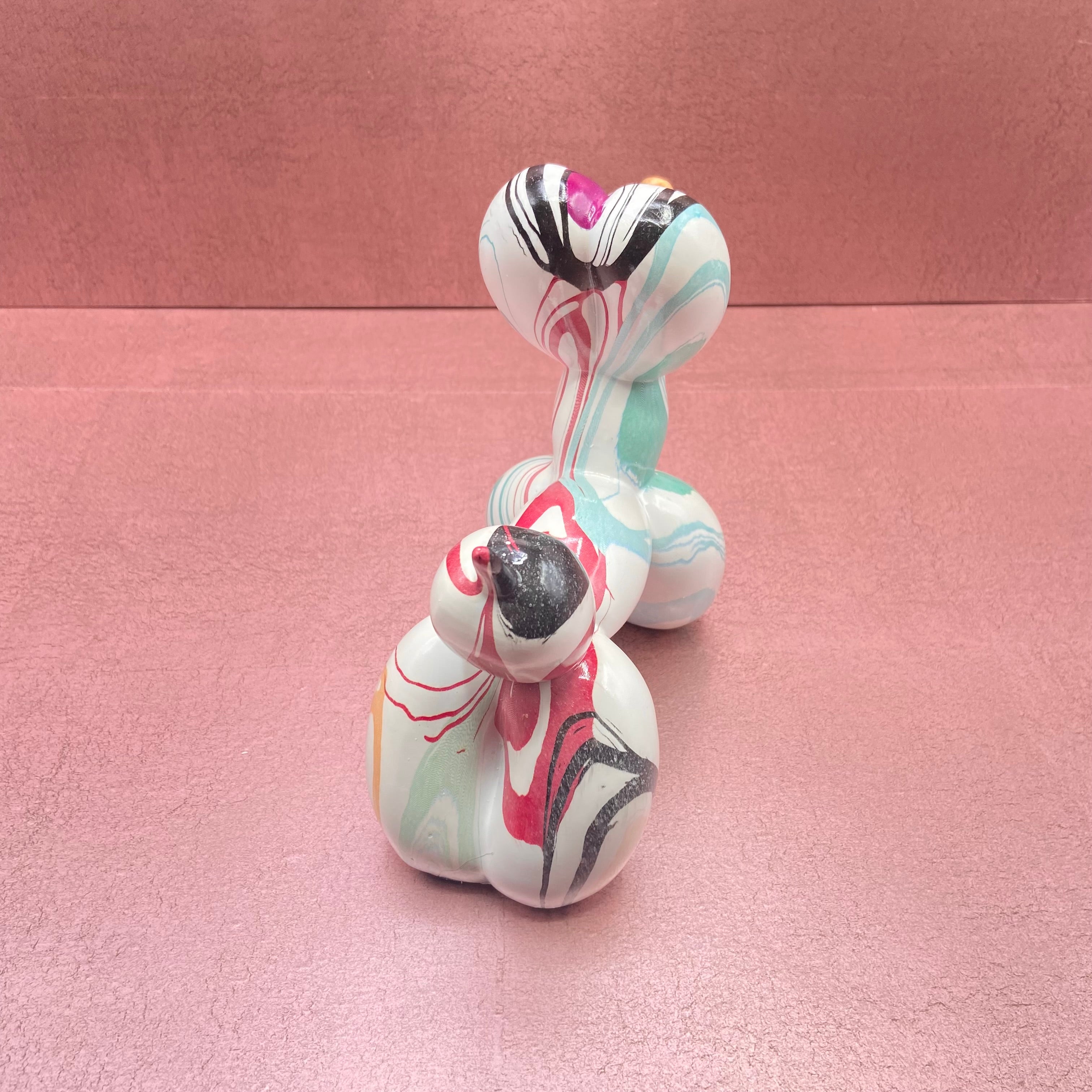 Art Graffiti Balloon Dog Sculpture Multicolor