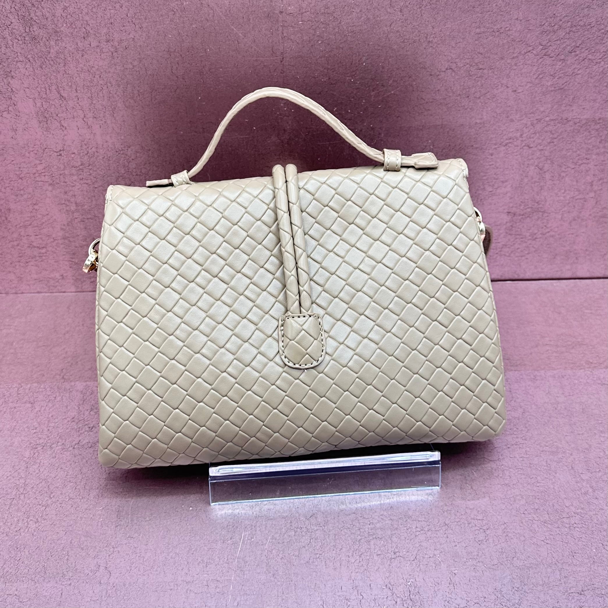 Woven Handbag Beige
