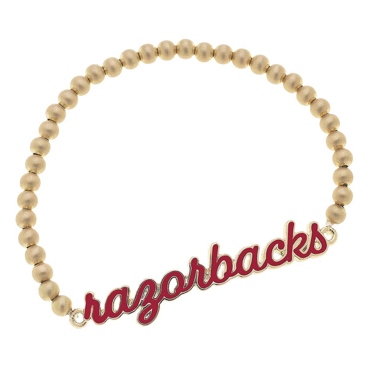 Arkansas Razorbacks Enamel Script Stretch Bracelet
