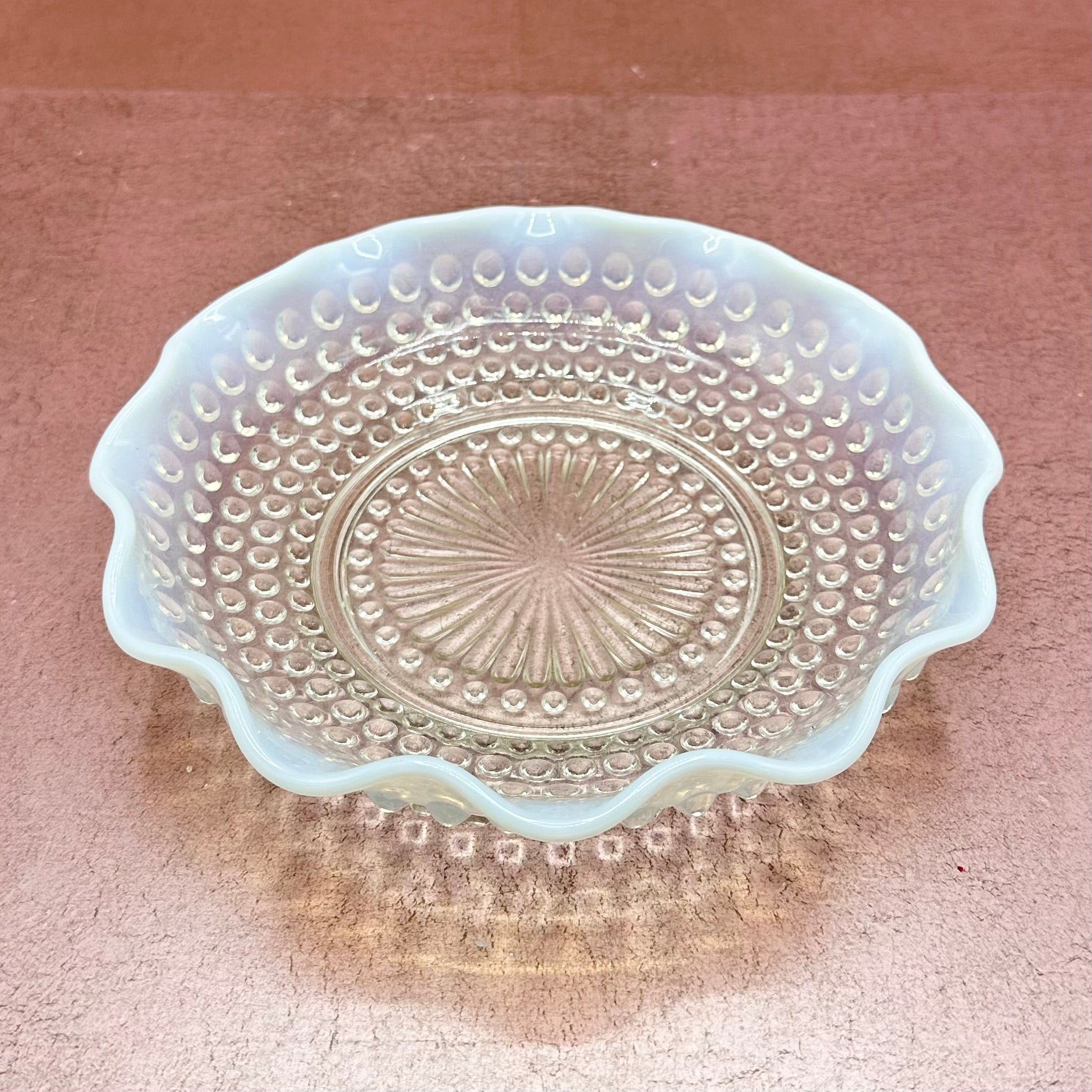 Vintage Moonstone Hobnail Glassware