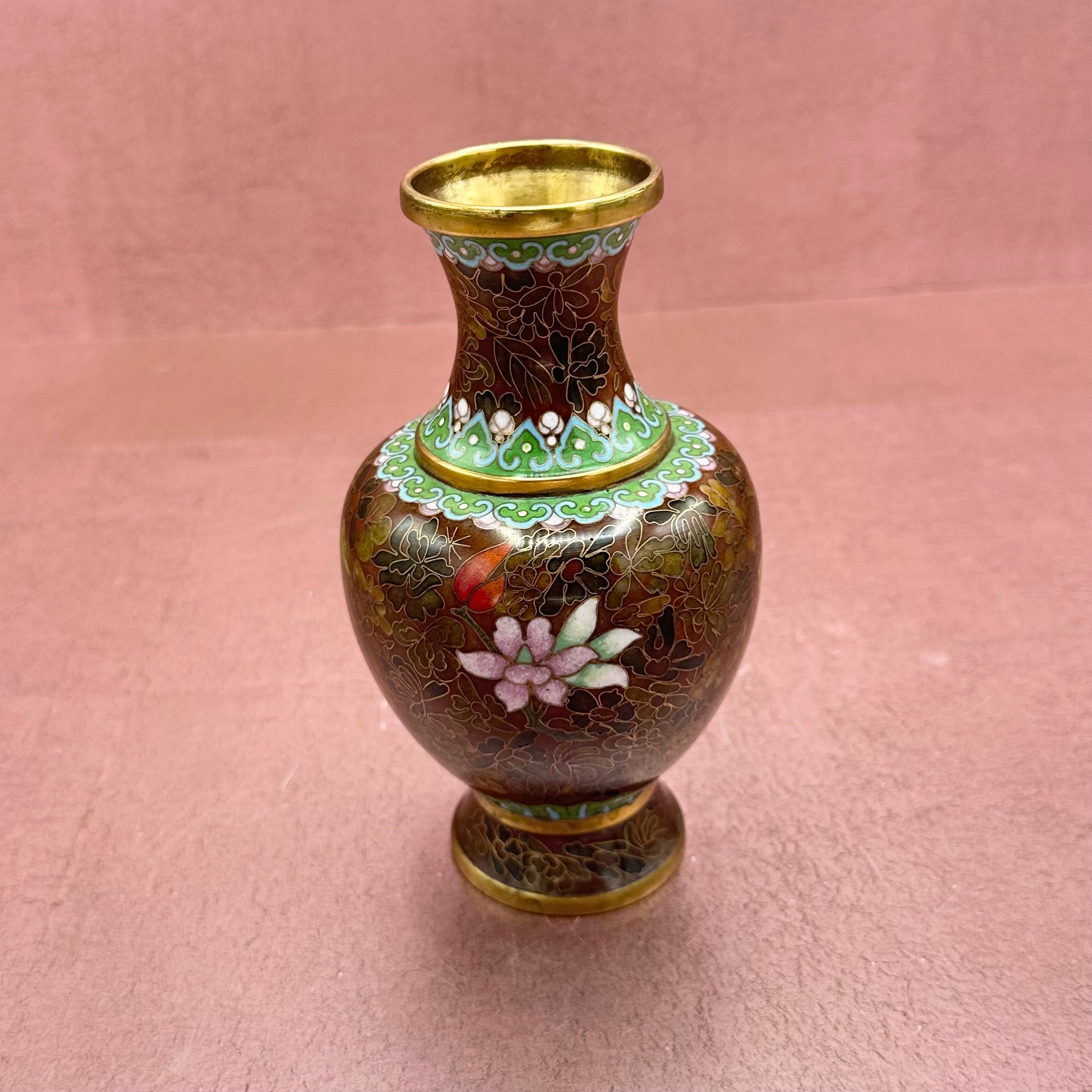Cloisonné Small Floral Vase