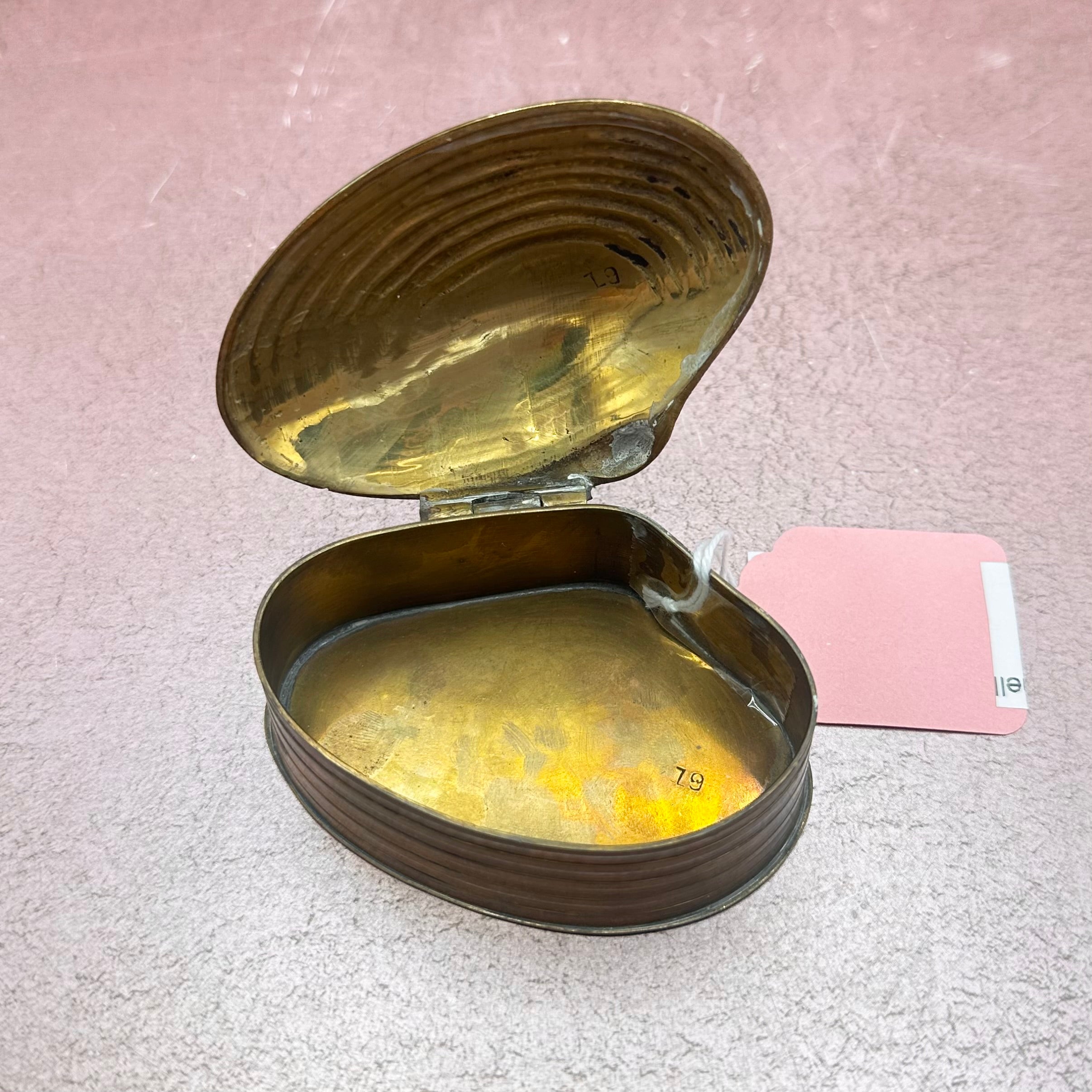Brass Lidded Clam Shell