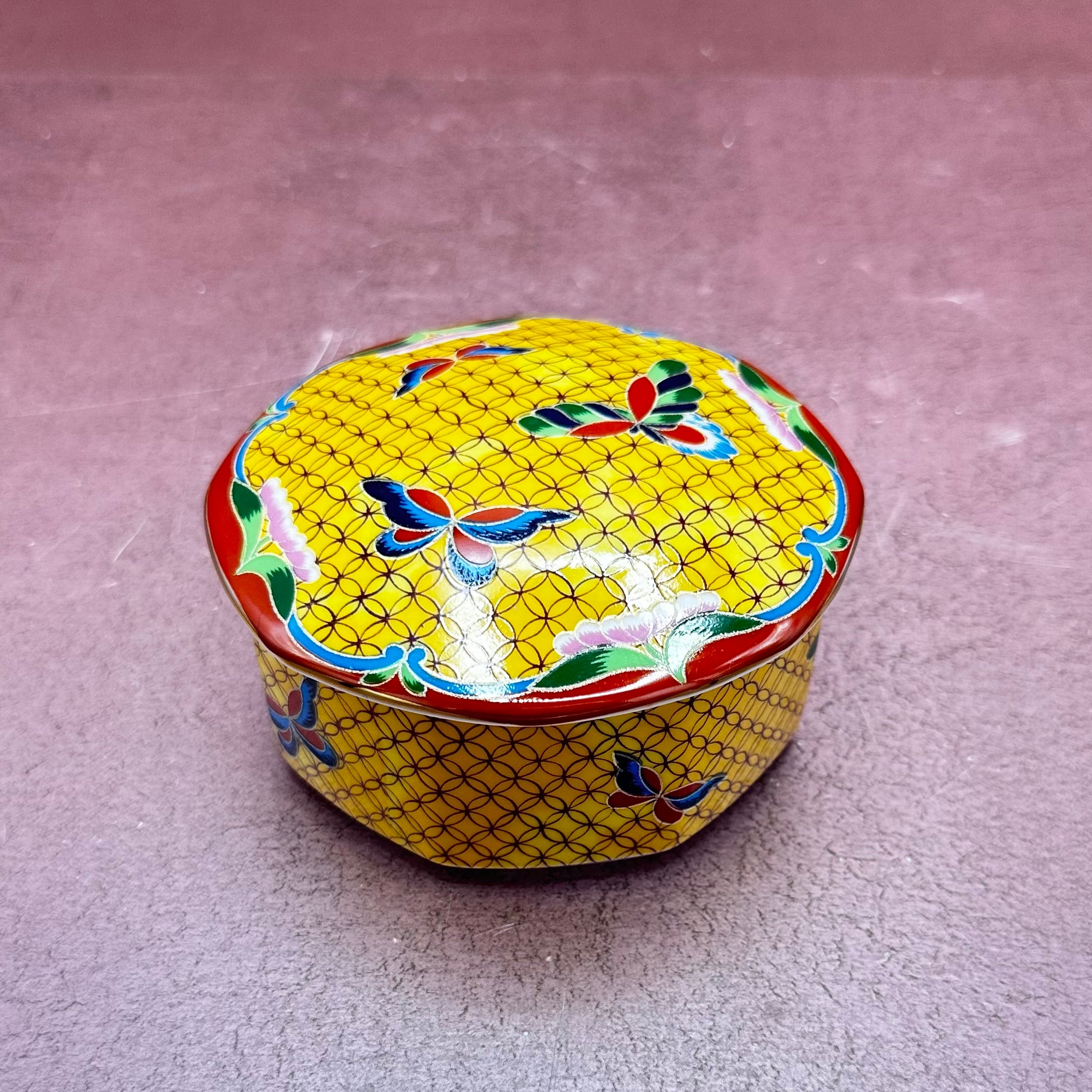 Gold Takahashi Butterfly Lidded Trinket Dish