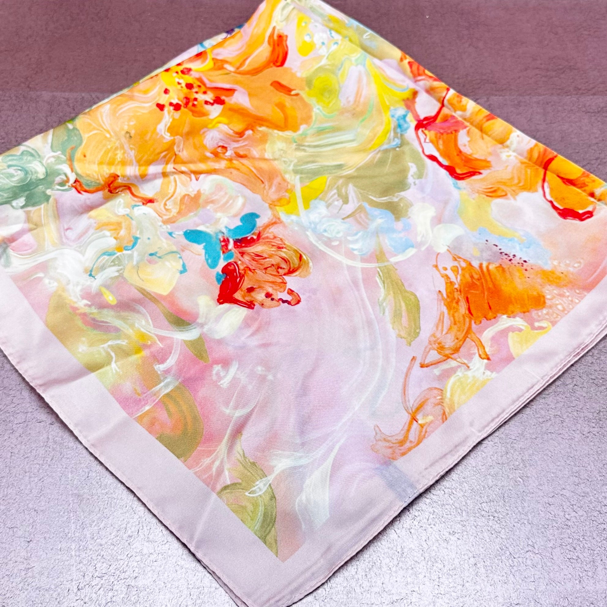 Fall Colored Abstract Marbled Scarf