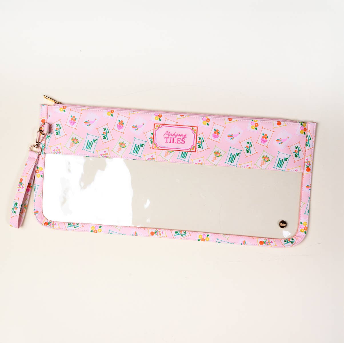 Mahjong Tile Pouch It's Mahj Time Pink