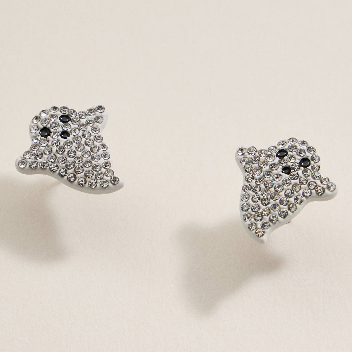 Rhinestone Ghost Stud Earrings