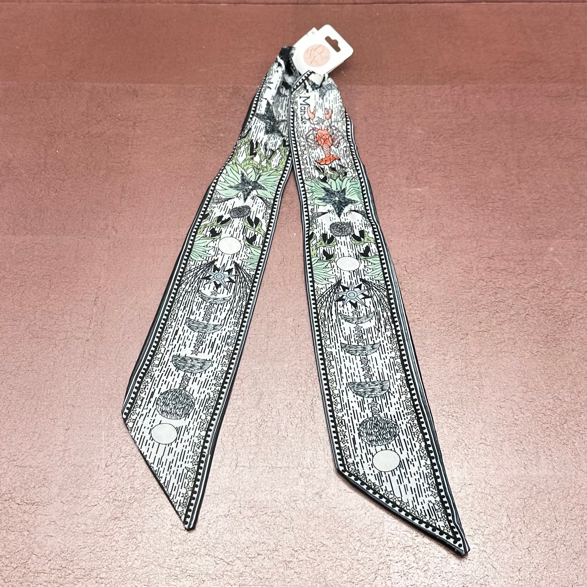 Le Monde Print Twilly Scarf