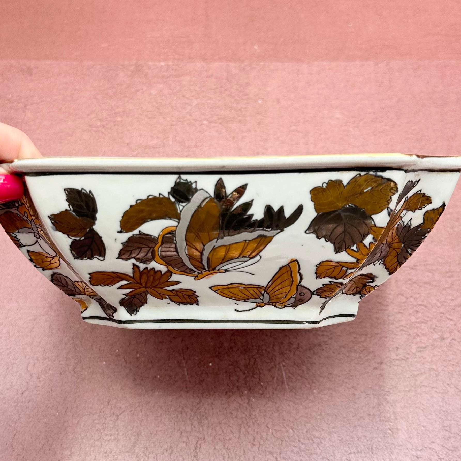 Macau Silver & Gold Butterfly Bowl