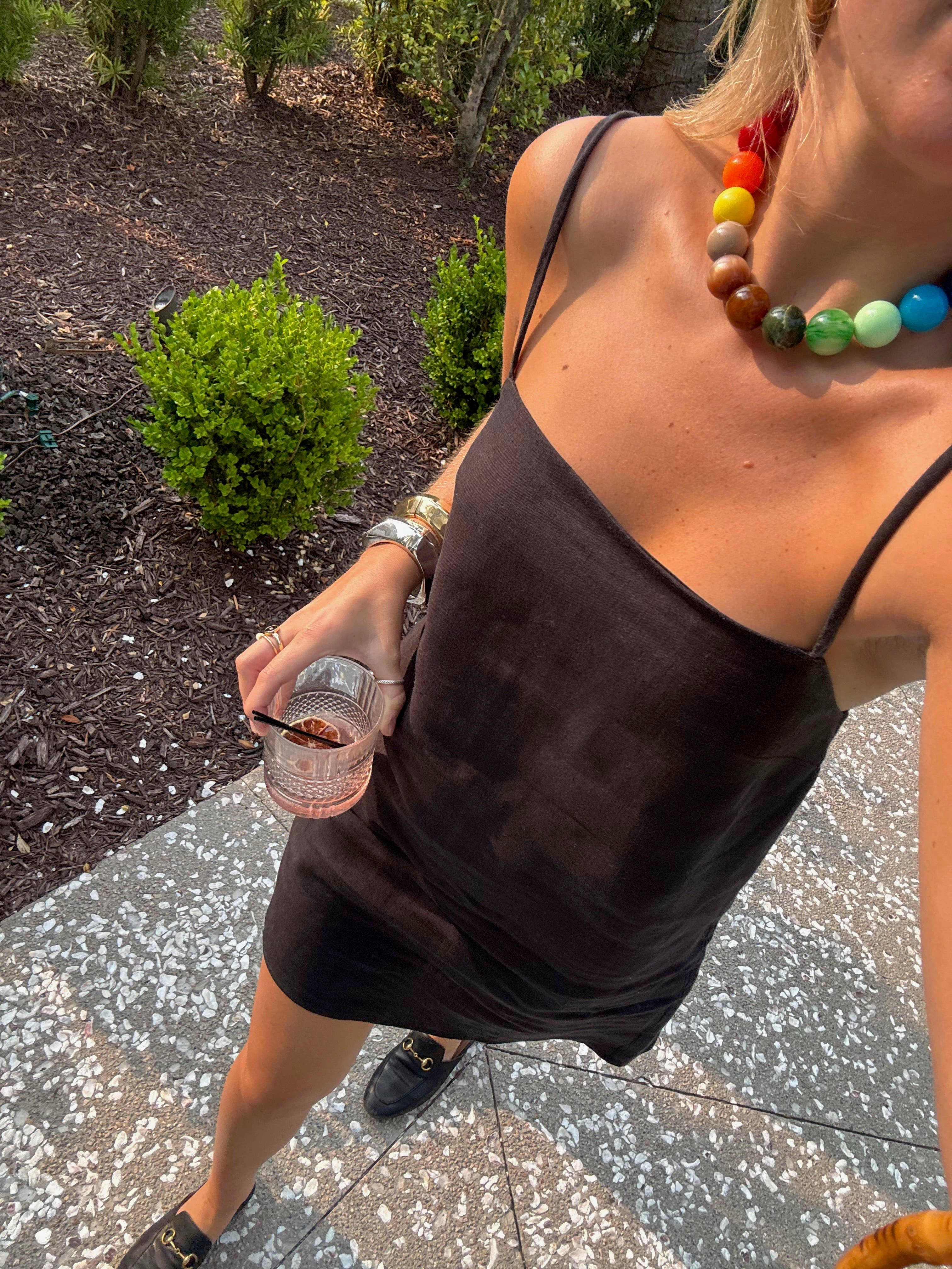 Chunky Beaded Necklace Happiness