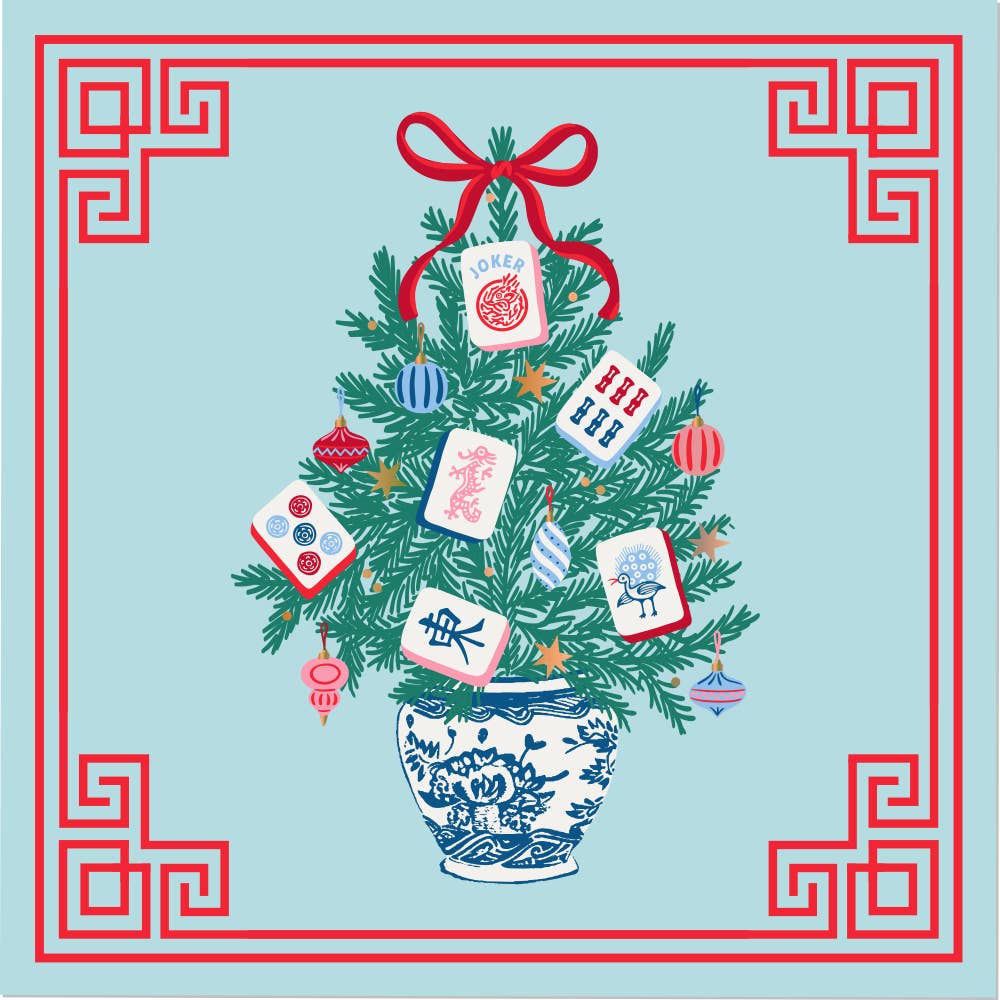 Mahjong Holiday Topiary Cocktail Napkins