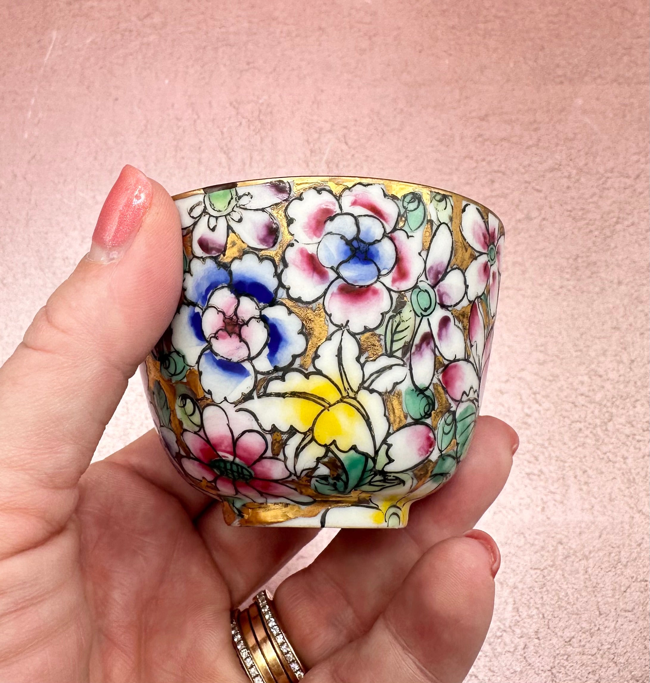 1000 Flowers Sake Cup Candle